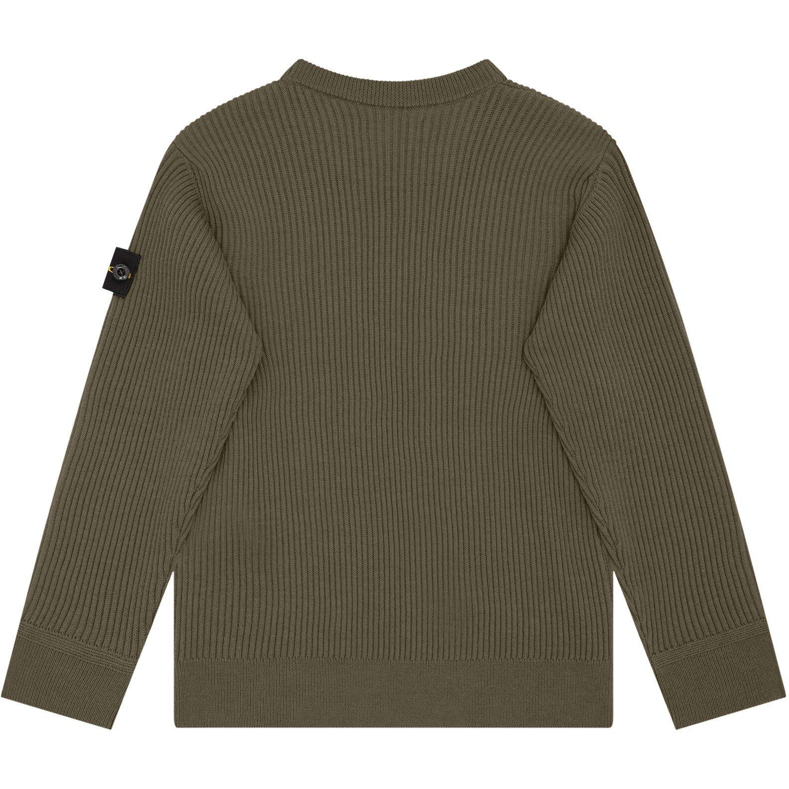 Stone Island | Crew Neck Ribbed Knit Sweatshirt Junior Boys Stone Island | Crew Neck Ribbed Knit Sweatshirt Junior Boys