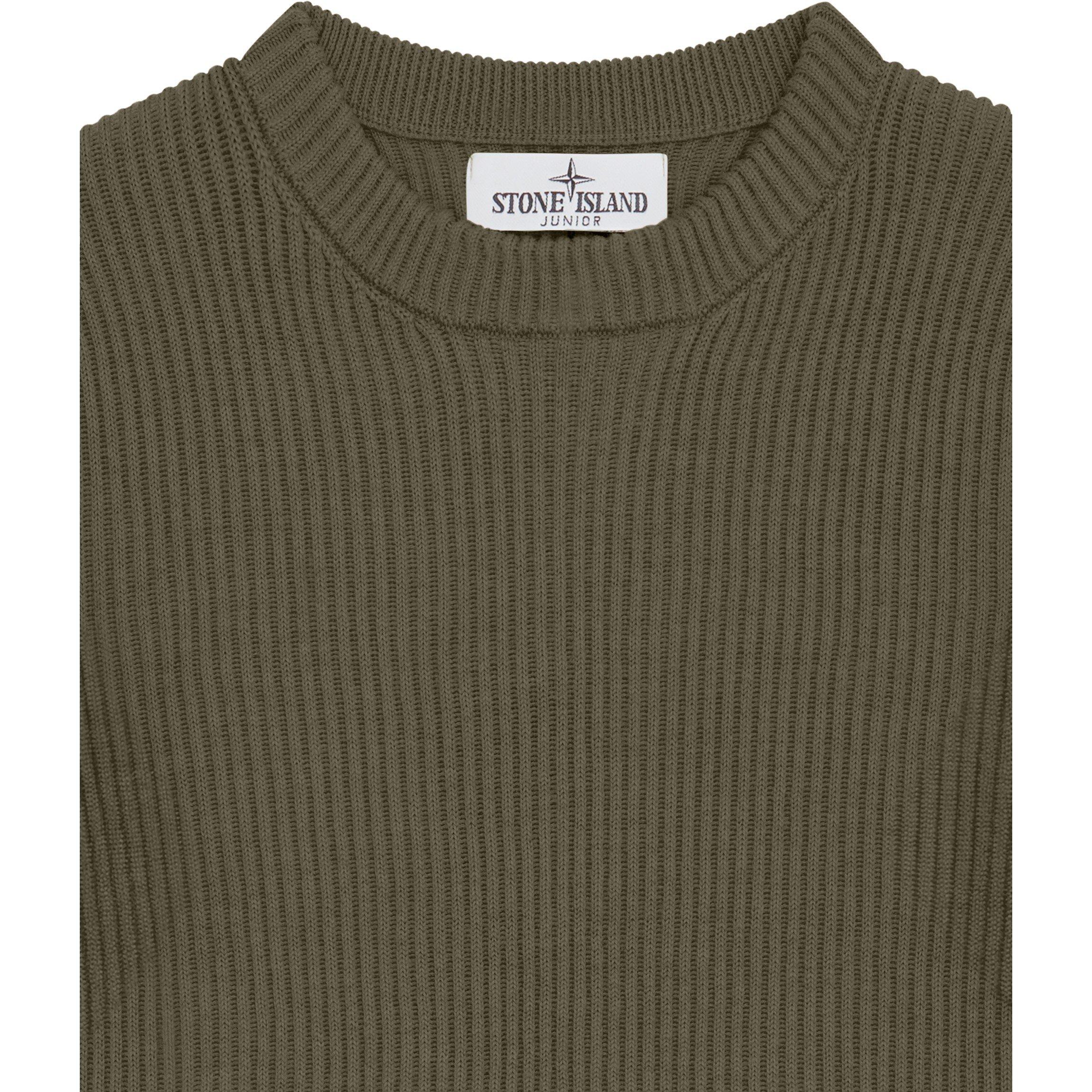 Salvia V0055 - Stone Island - Crew Neck Ribbed Knit Sweatshirt Junior Boys - 3