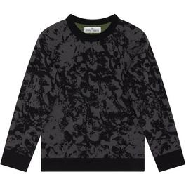 Stone Island Camo Knit Crew Neck Sweatshirt Juniors