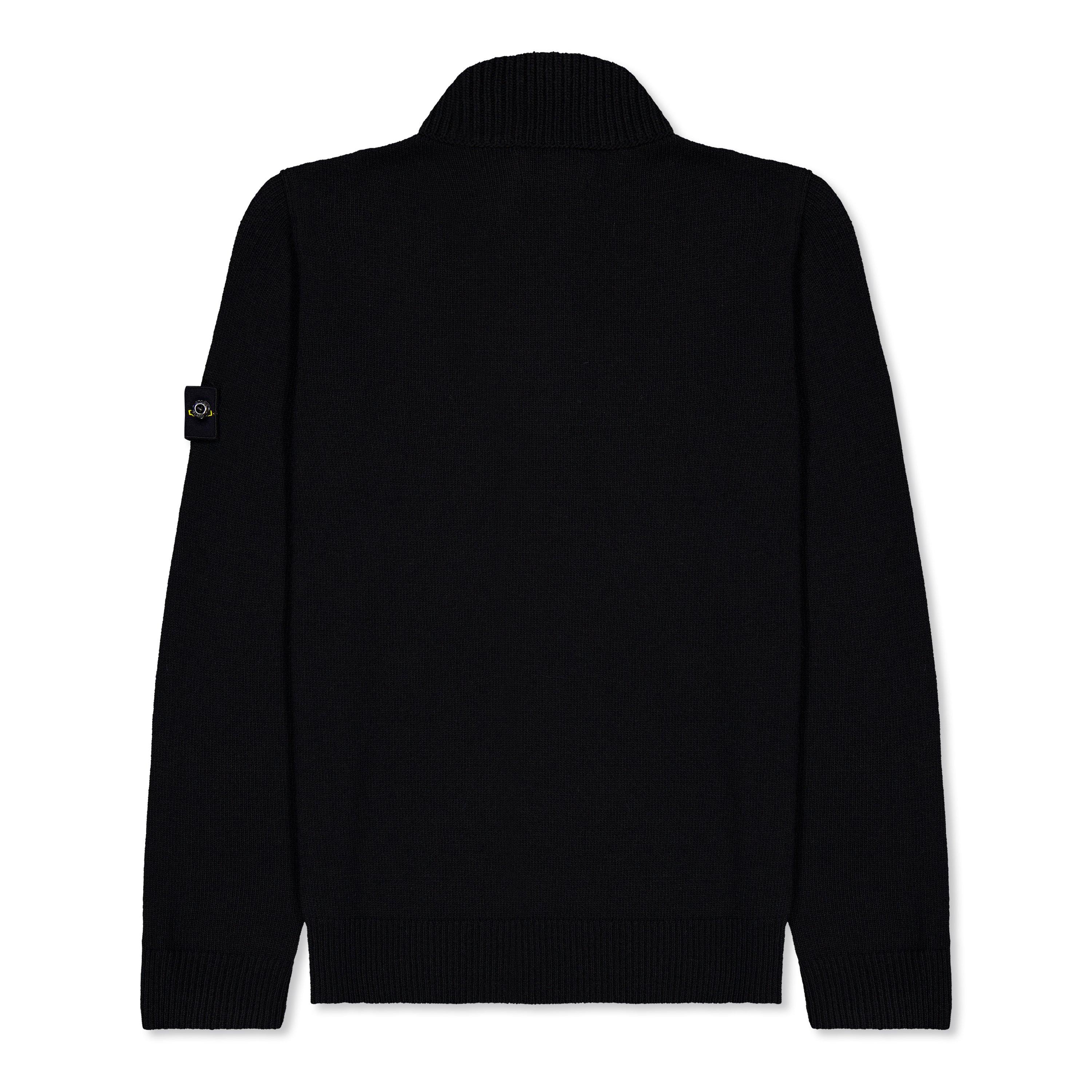 Black V0029 - Stone Island - Buttoned Knit Crew Sweater Juniors - 2