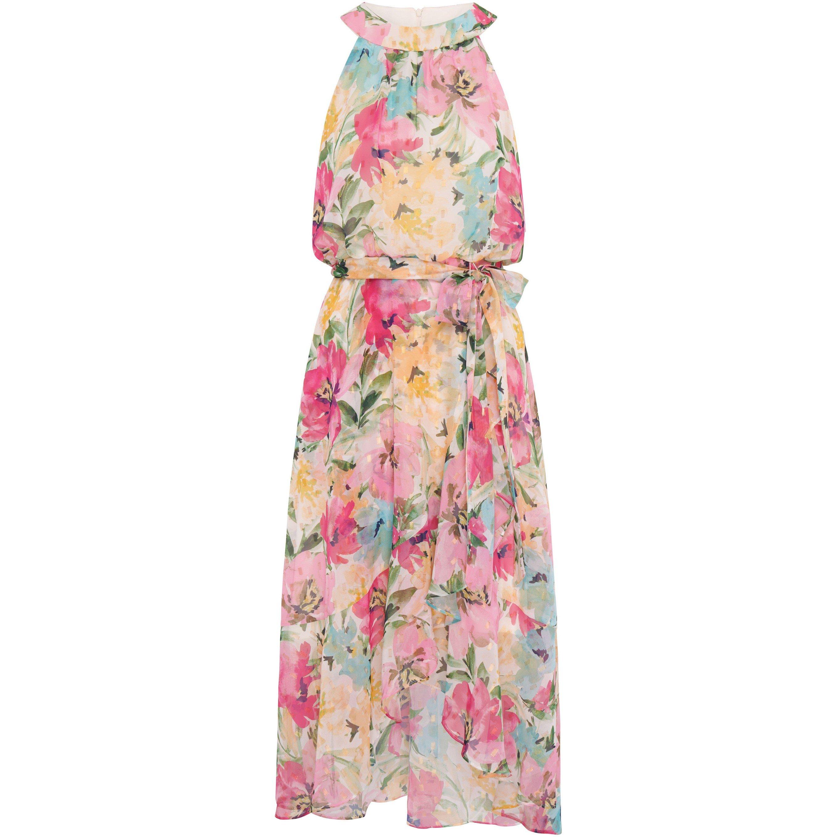 Multi - Gina Bacconi - Beatrice Lurex Chiffon Dress - 1