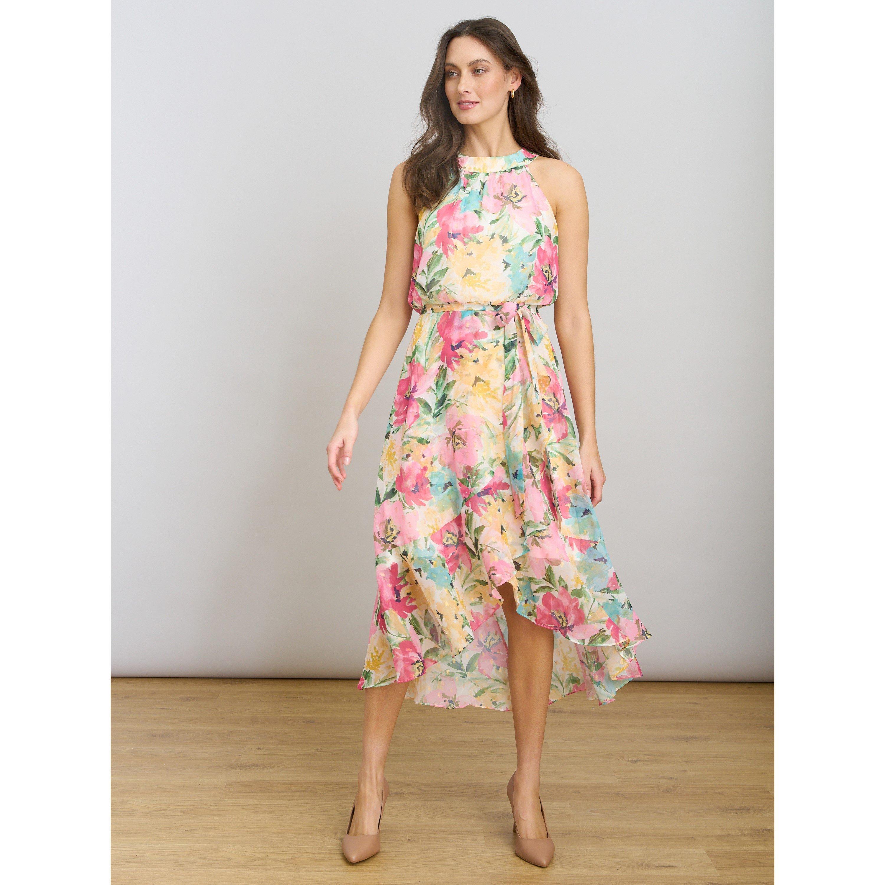 Multi - Gina Bacconi - Beatrice Lurex Chiffon Dress - 4