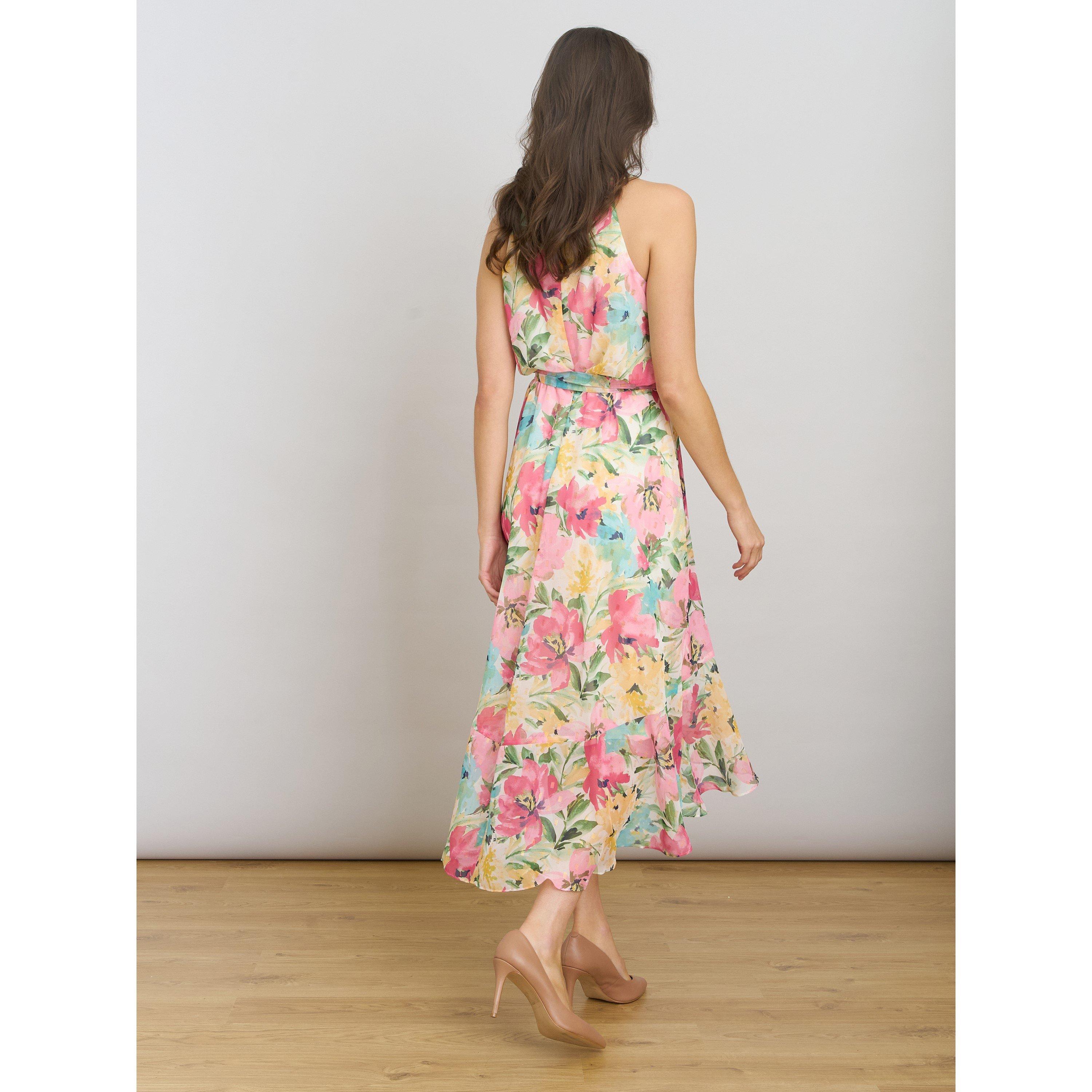 Multi - Gina Bacconi - Beatrice Lurex Chiffon Dress - 7