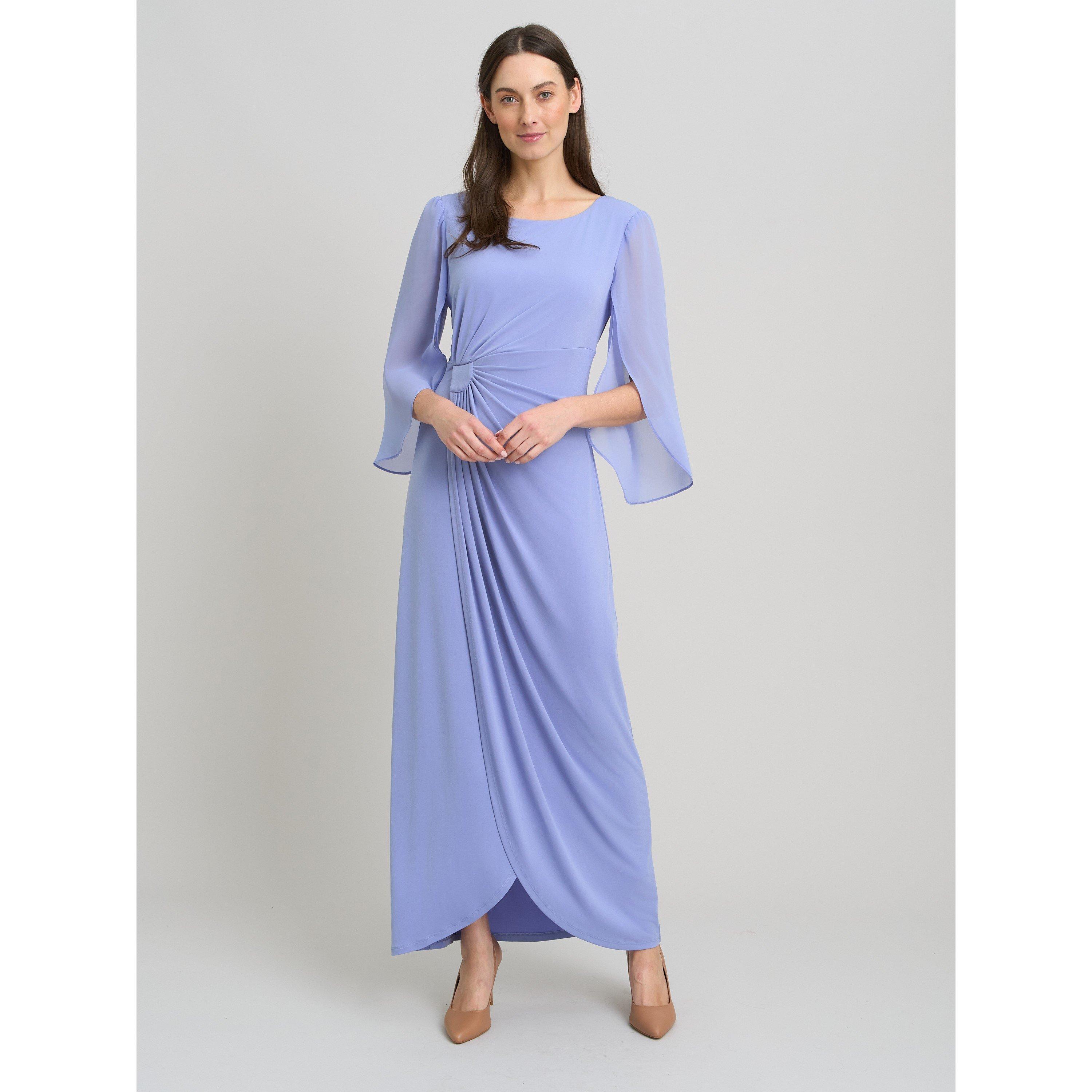 Perri - Gina Bacconi - Iulia Maxi Wrap Dress W/ Chiffon Sleeve - 1