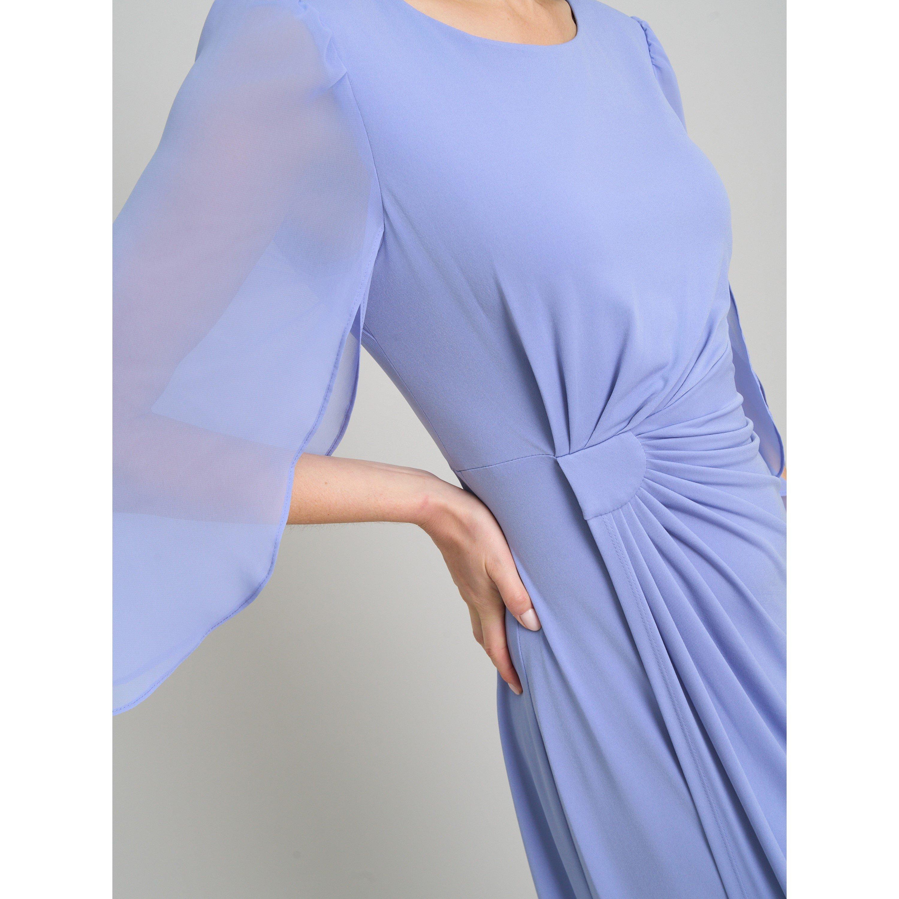 Perri - Gina Bacconi - Iulia Maxi Wrap Dress W/ Chiffon Sleeve - 4