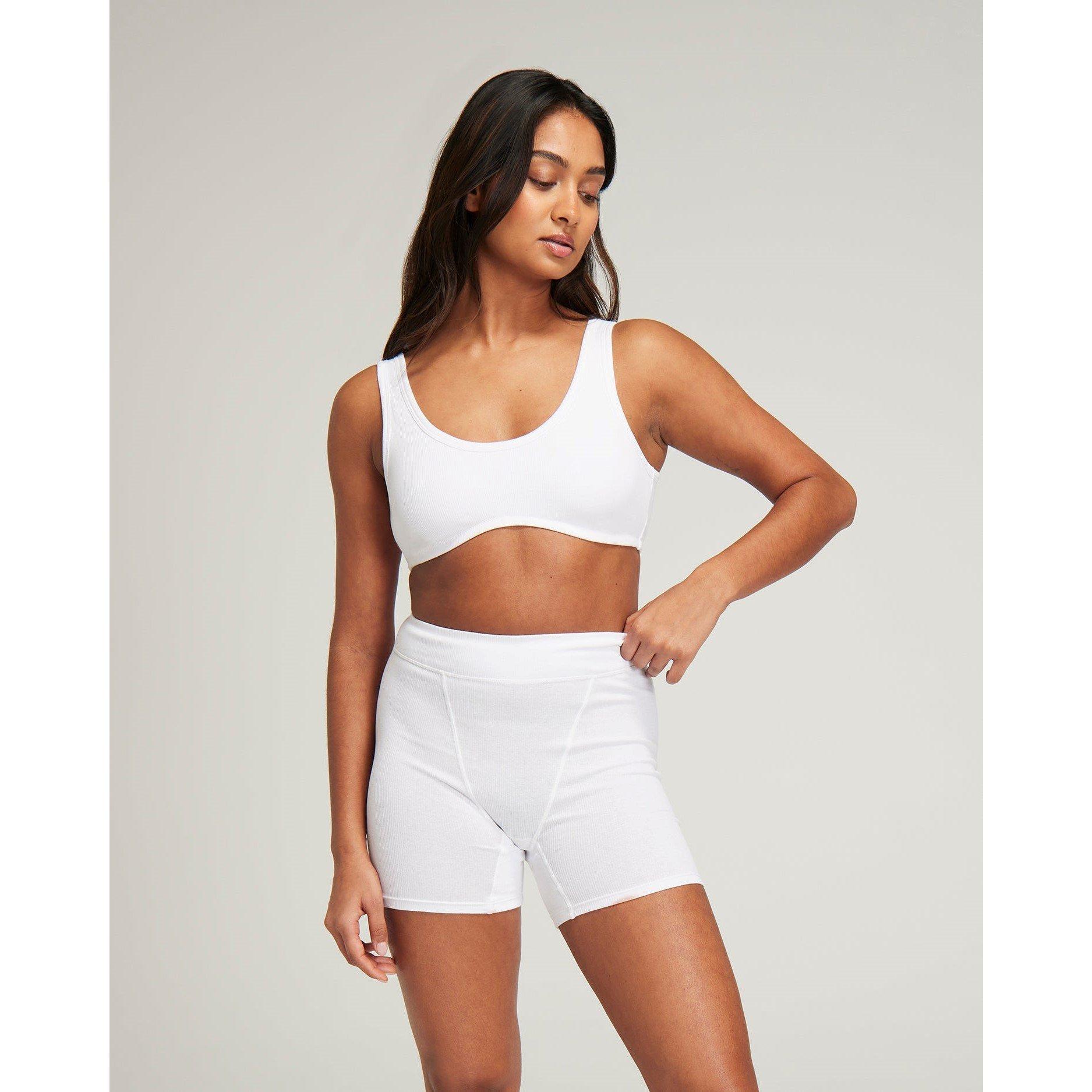 White - Nudea - DIPPED FRONT BRALETTE ORGANIC COTTON - 1
