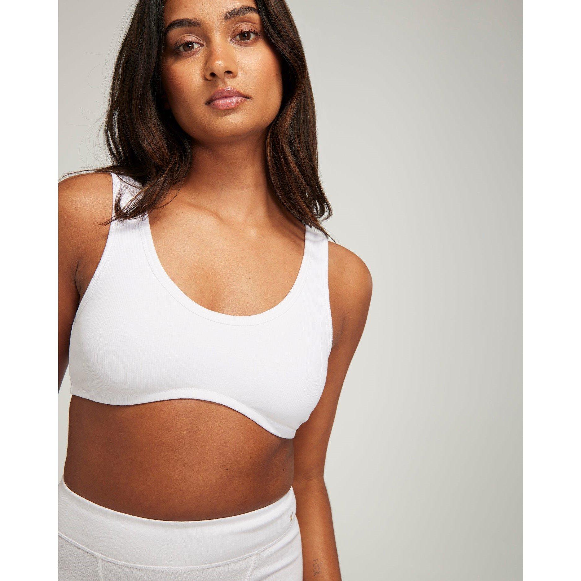 White - Nudea - DIPPED FRONT BRALETTE ORGANIC COTTON - 3