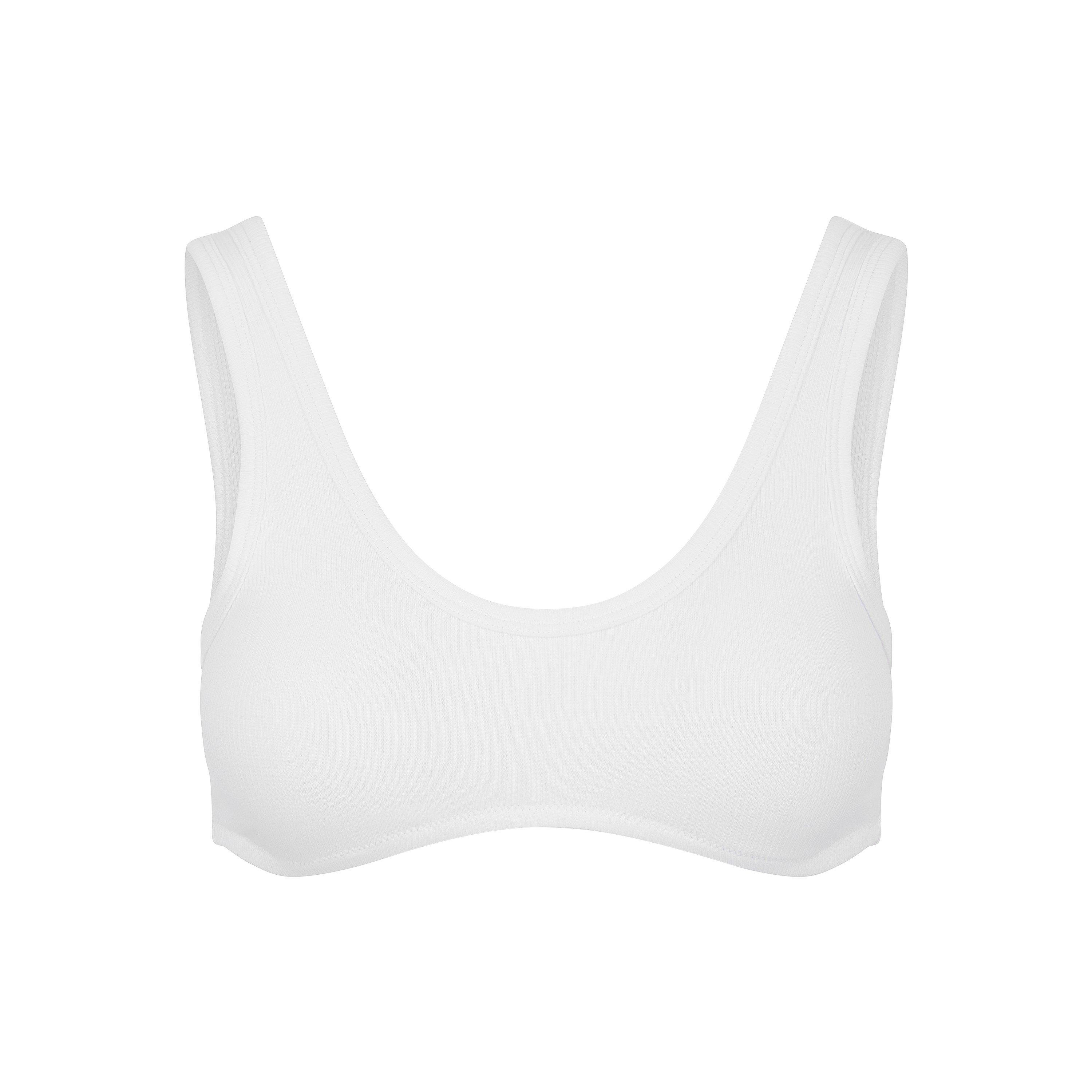 White - Nudea - DIPPED FRONT BRALETTE ORGANIC COTTON - 5