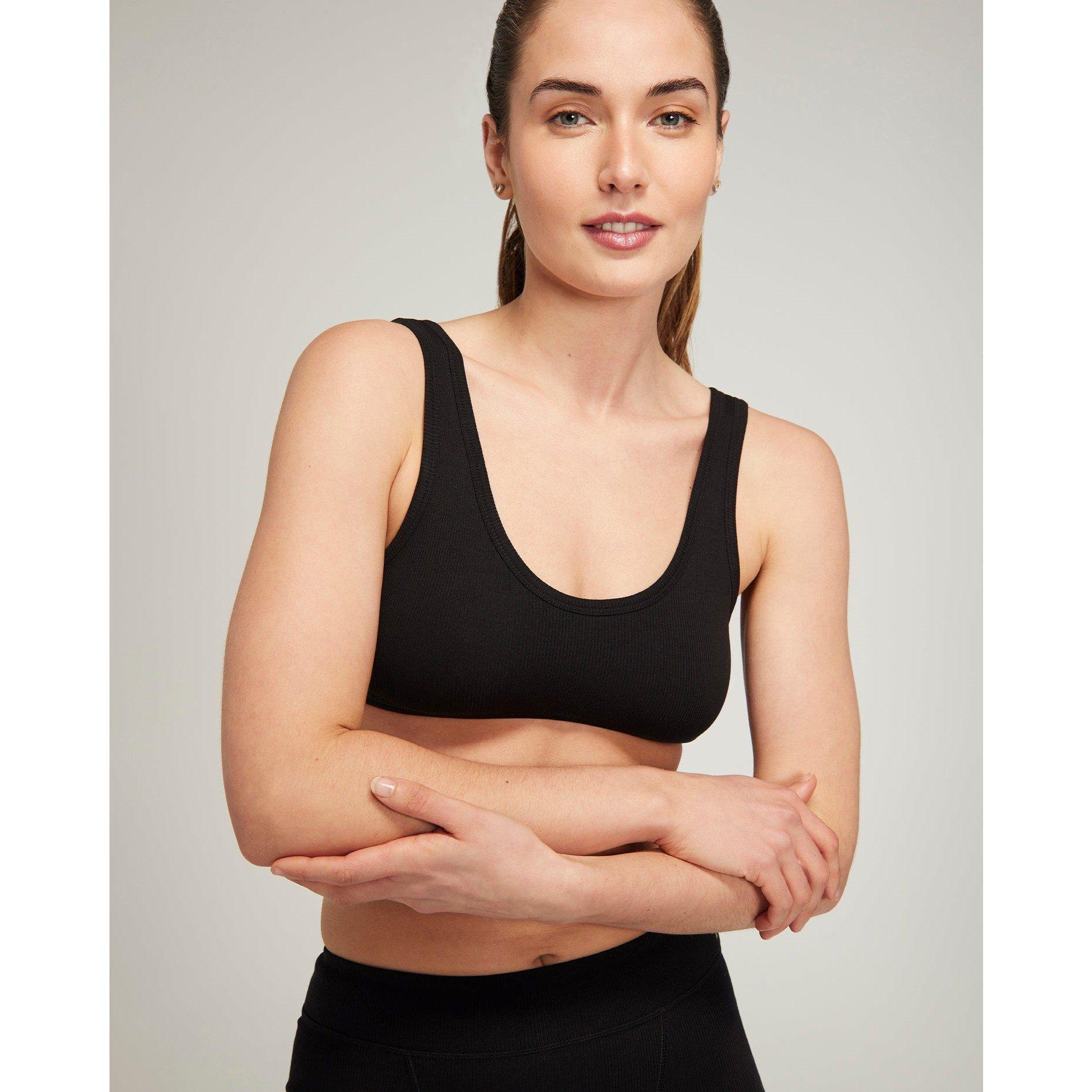Black - Nudea - DIPPED FRONT BRALETTE ORGANIC COTTON - 2