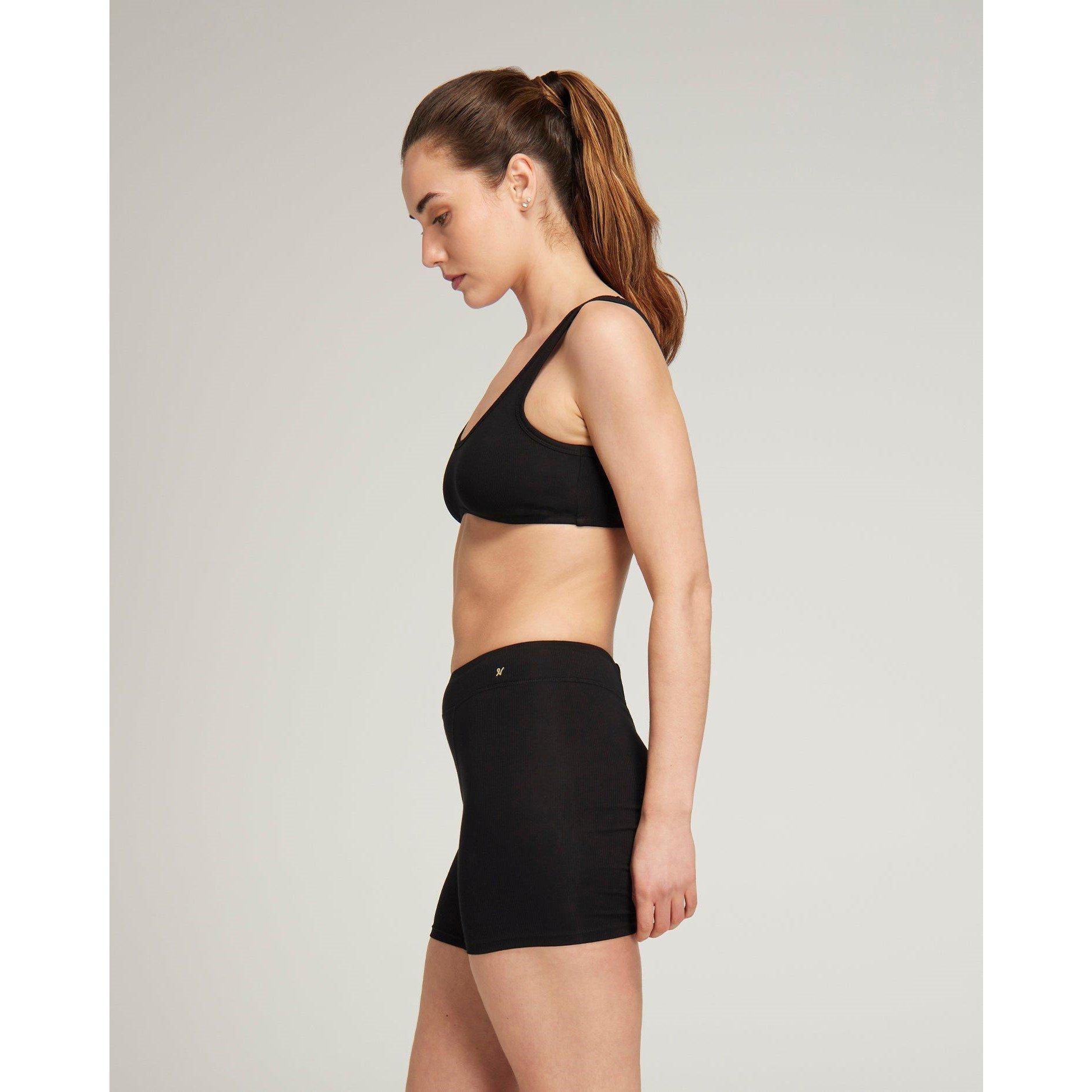 Black - Nudea - DIPPED FRONT BRALETTE ORGANIC COTTON - 4