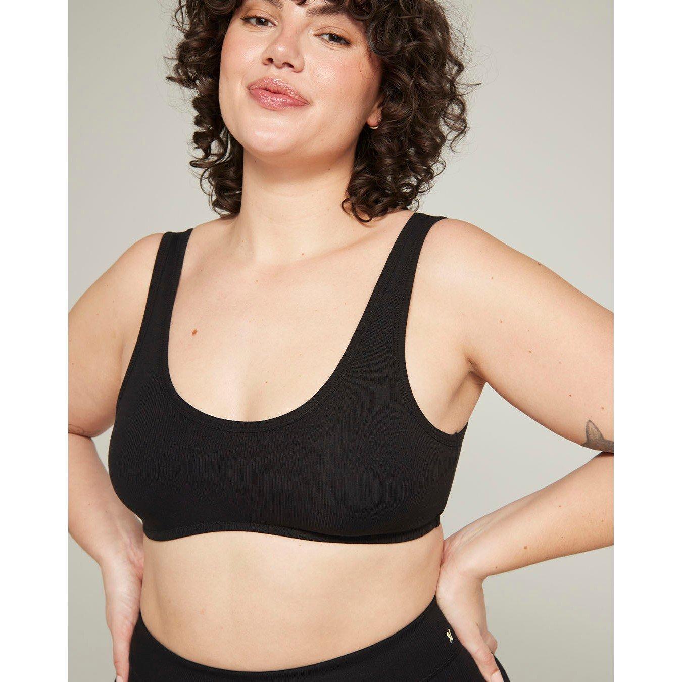 Black - Nudea - DIPPED FRONT BRALETTE ORGANIC COTTON - 5