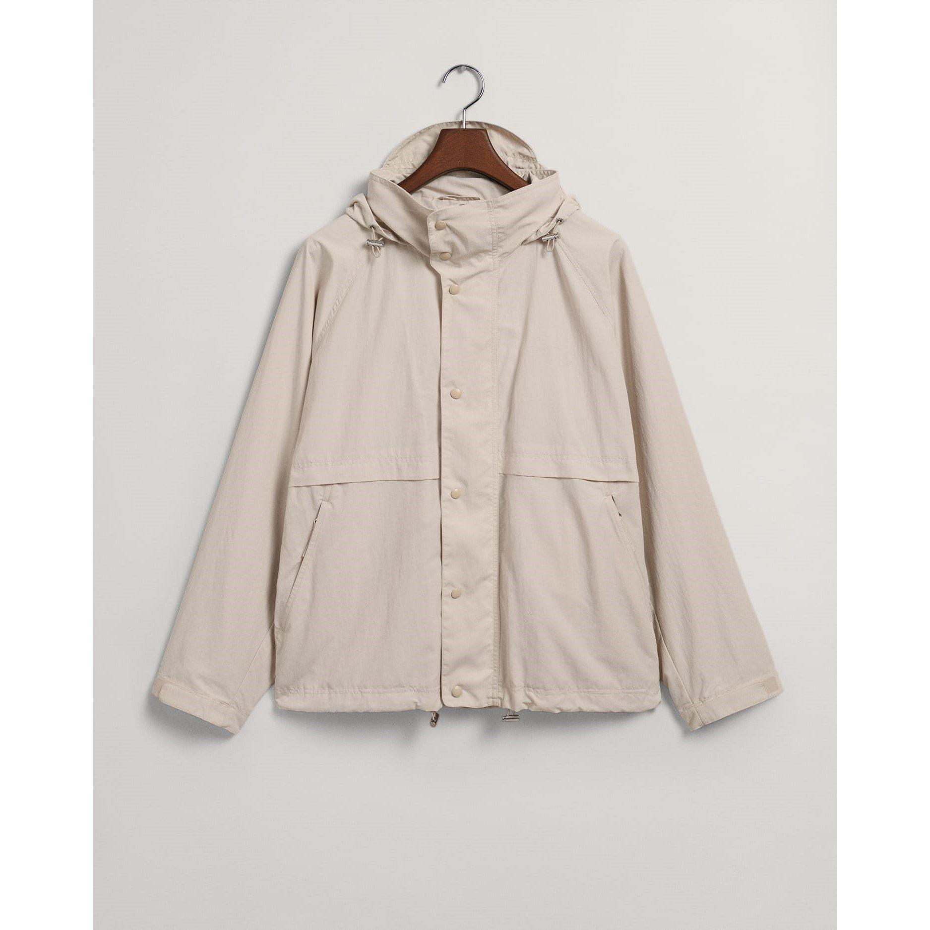 Ecru - Gant - Men's Raglan Water-Repellent Hooded Softshell Jacket - 1