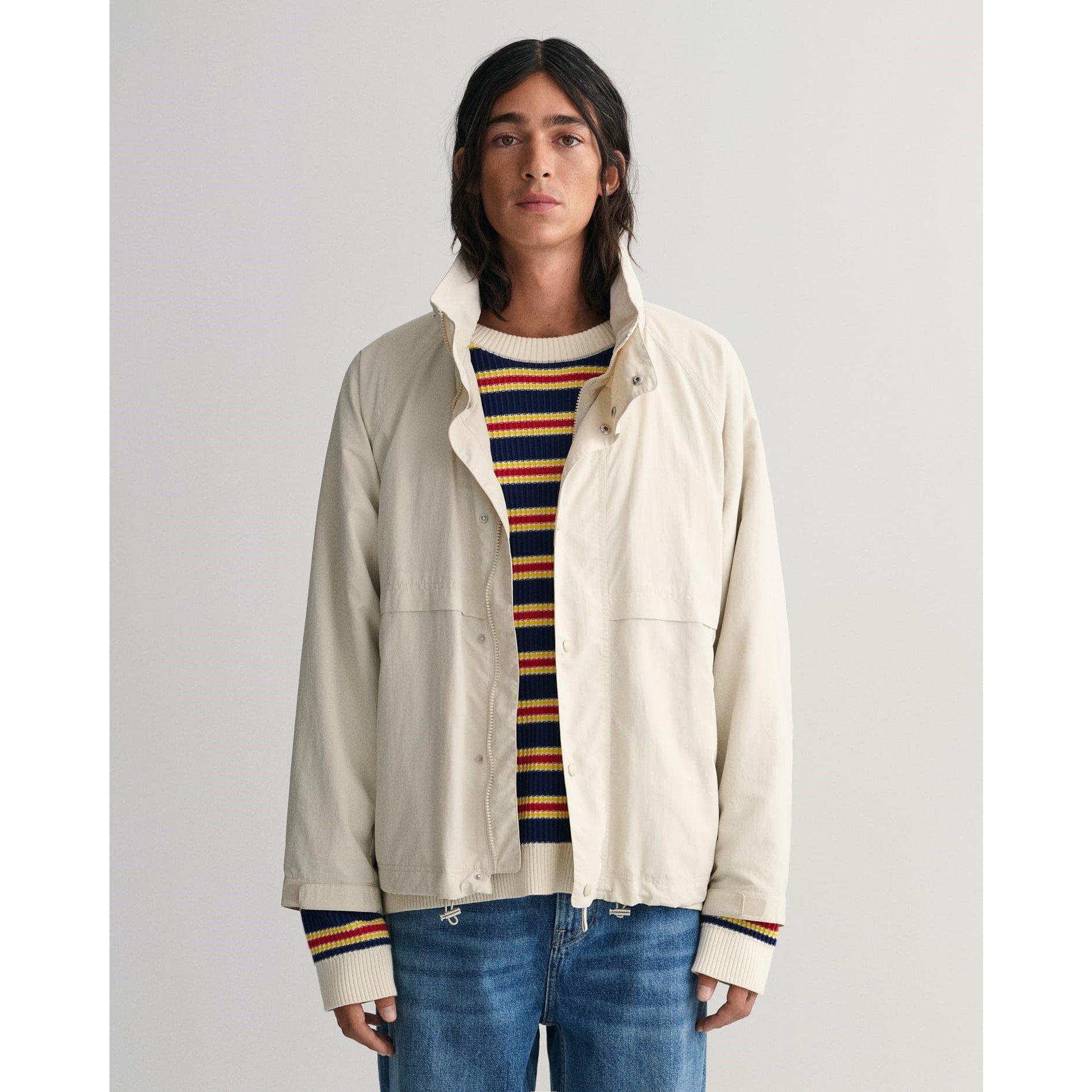 Ecru - Gant - Men's Raglan Water-Repellent Hooded Softshell Jacket - 2