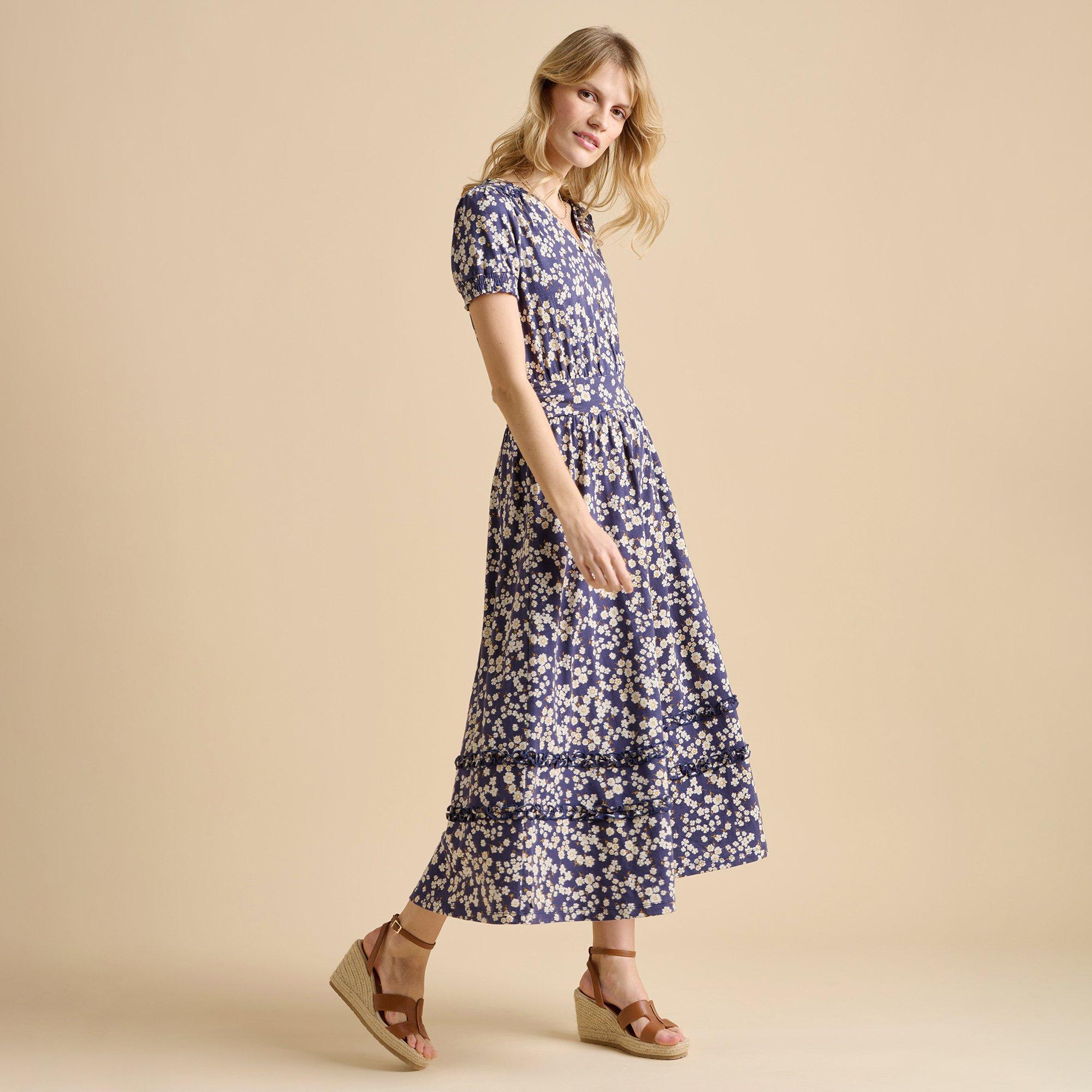 Navy - Brakeburn - Floating Daisy Maxi Dress - 1