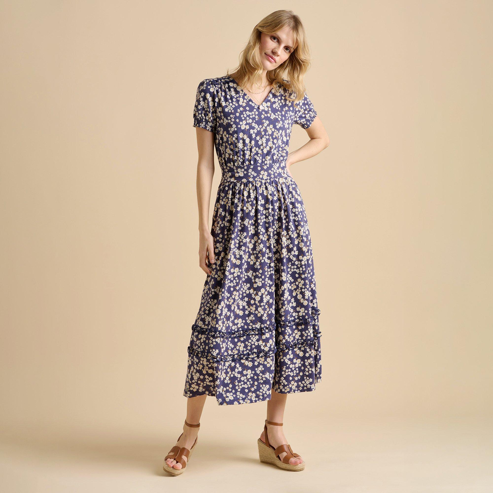 Navy - Brakeburn - Floating Daisy Maxi Dress - 3