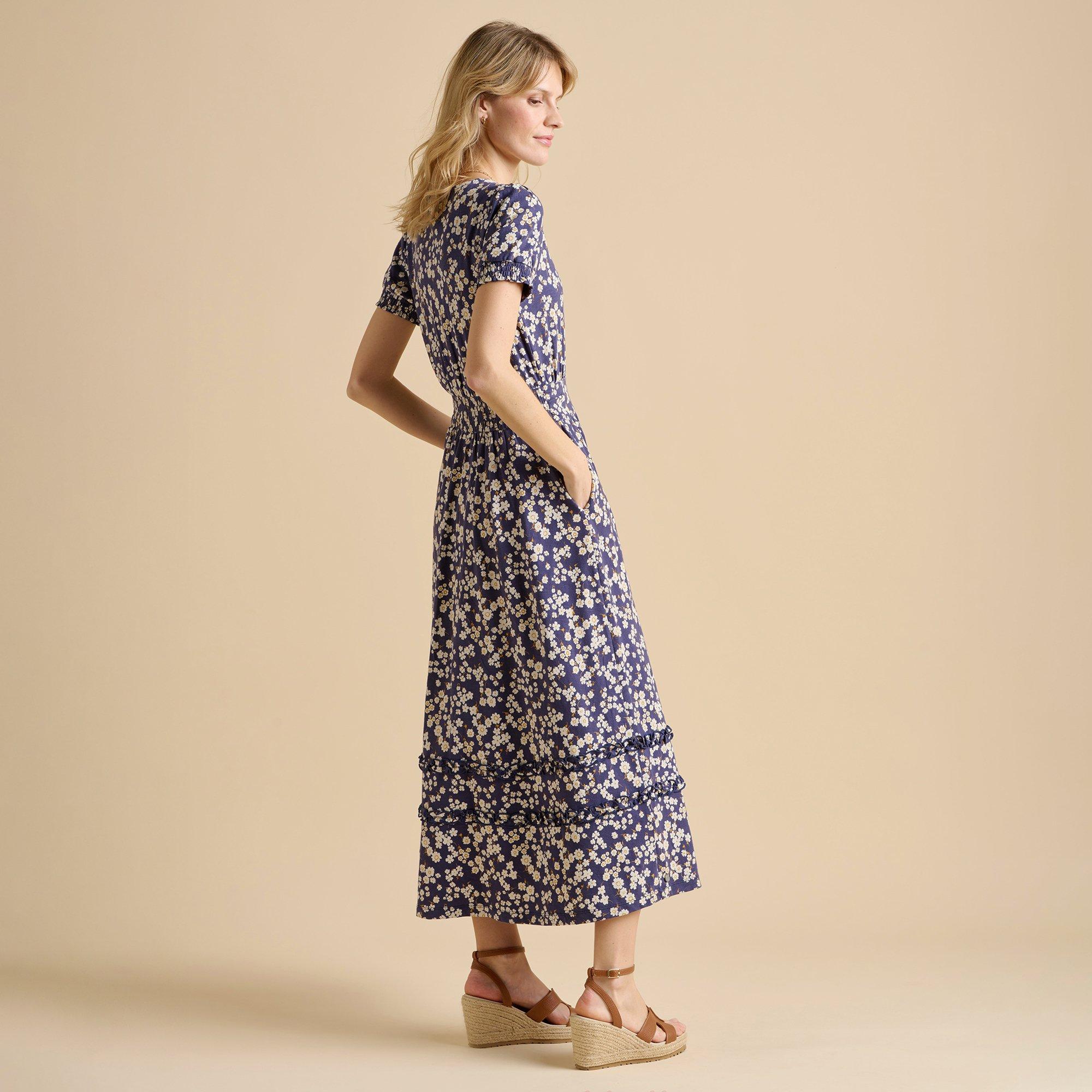 Navy - Brakeburn - Floating Daisy Maxi Dress - 5
