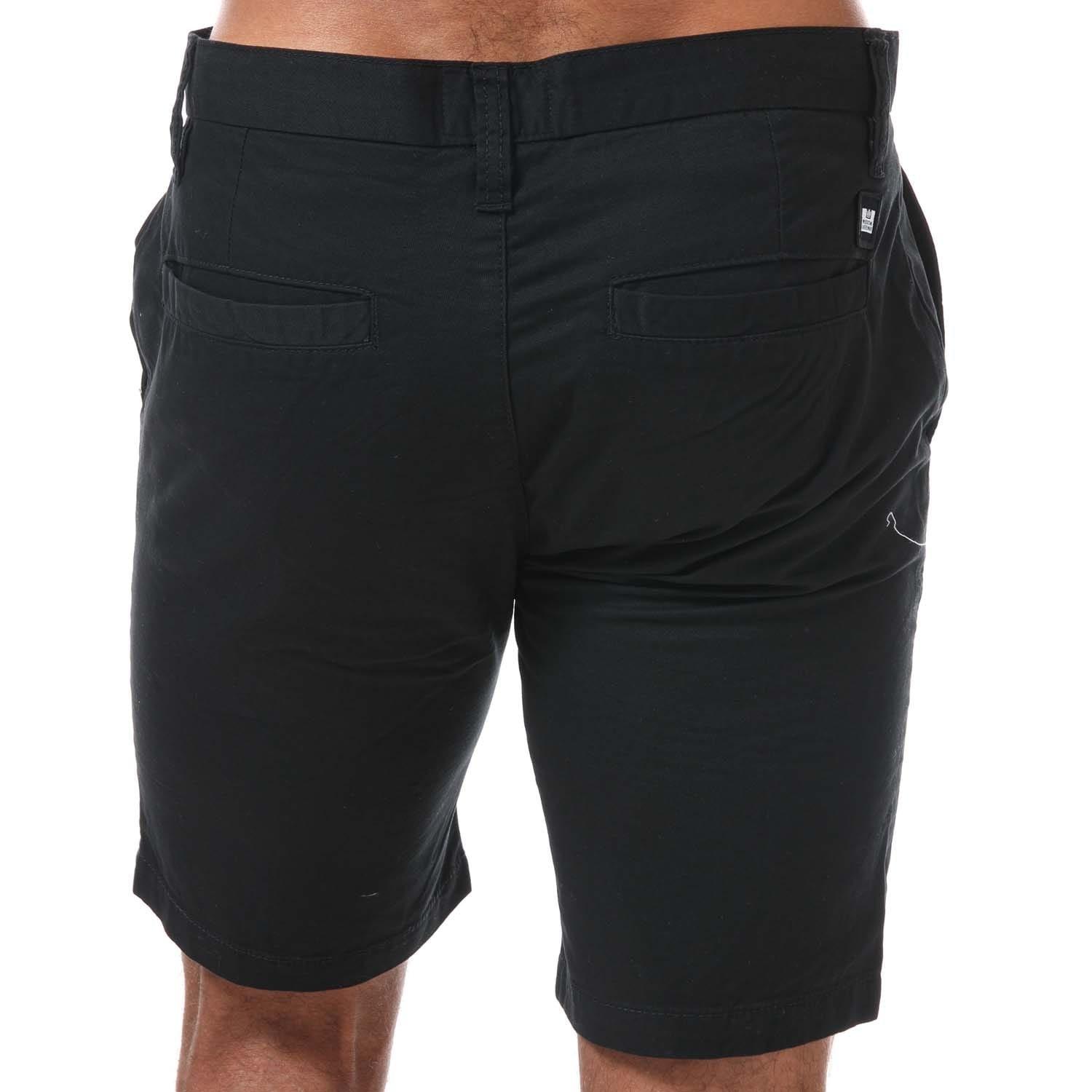 Black - Weekend Offender - Dillenger Cotton Twill Chino Shorts - 2