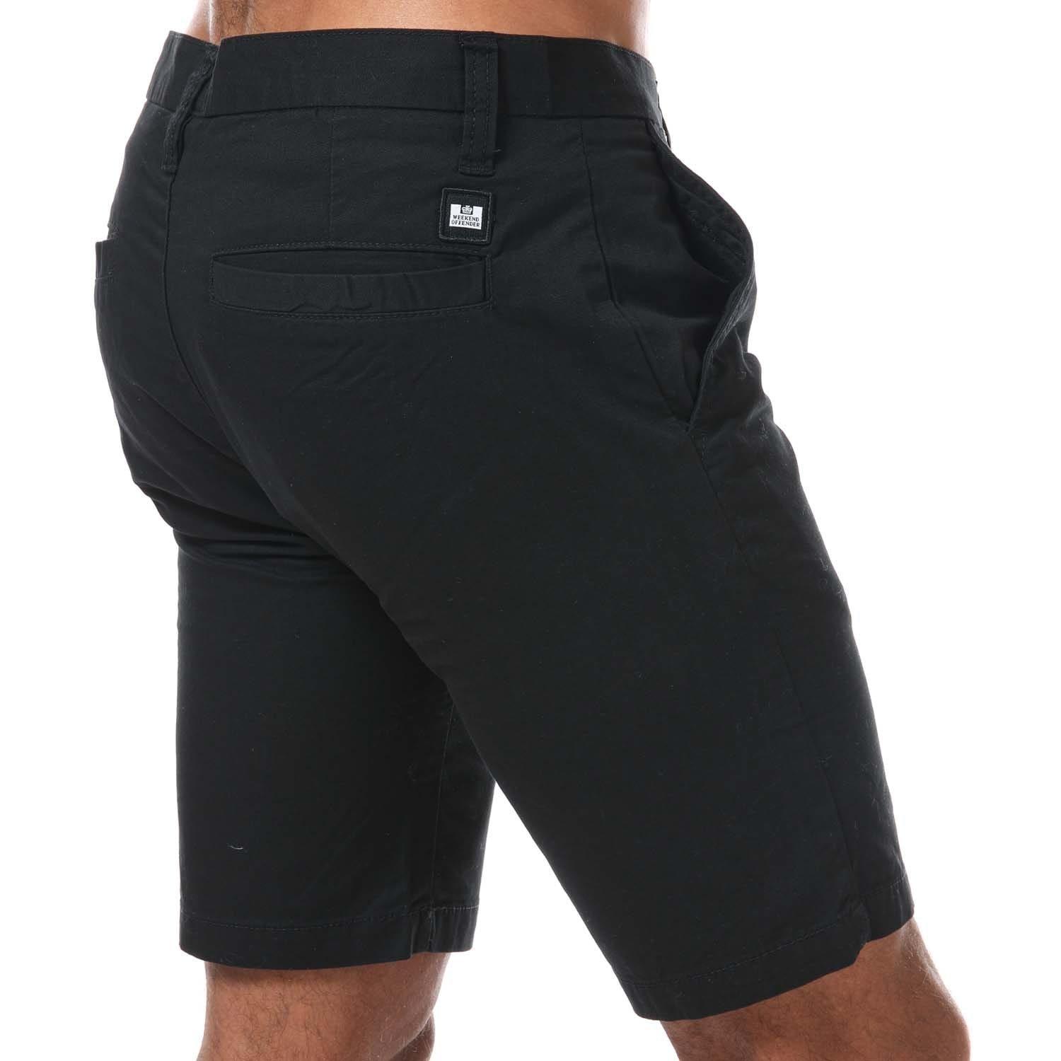 Black - Weekend Offender - Dillenger Cotton Twill Chino Shorts - 4