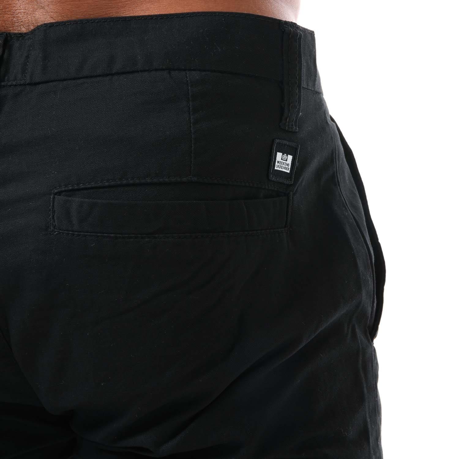 Black - Weekend Offender - Dillenger Cotton Twill Chino Shorts - 5