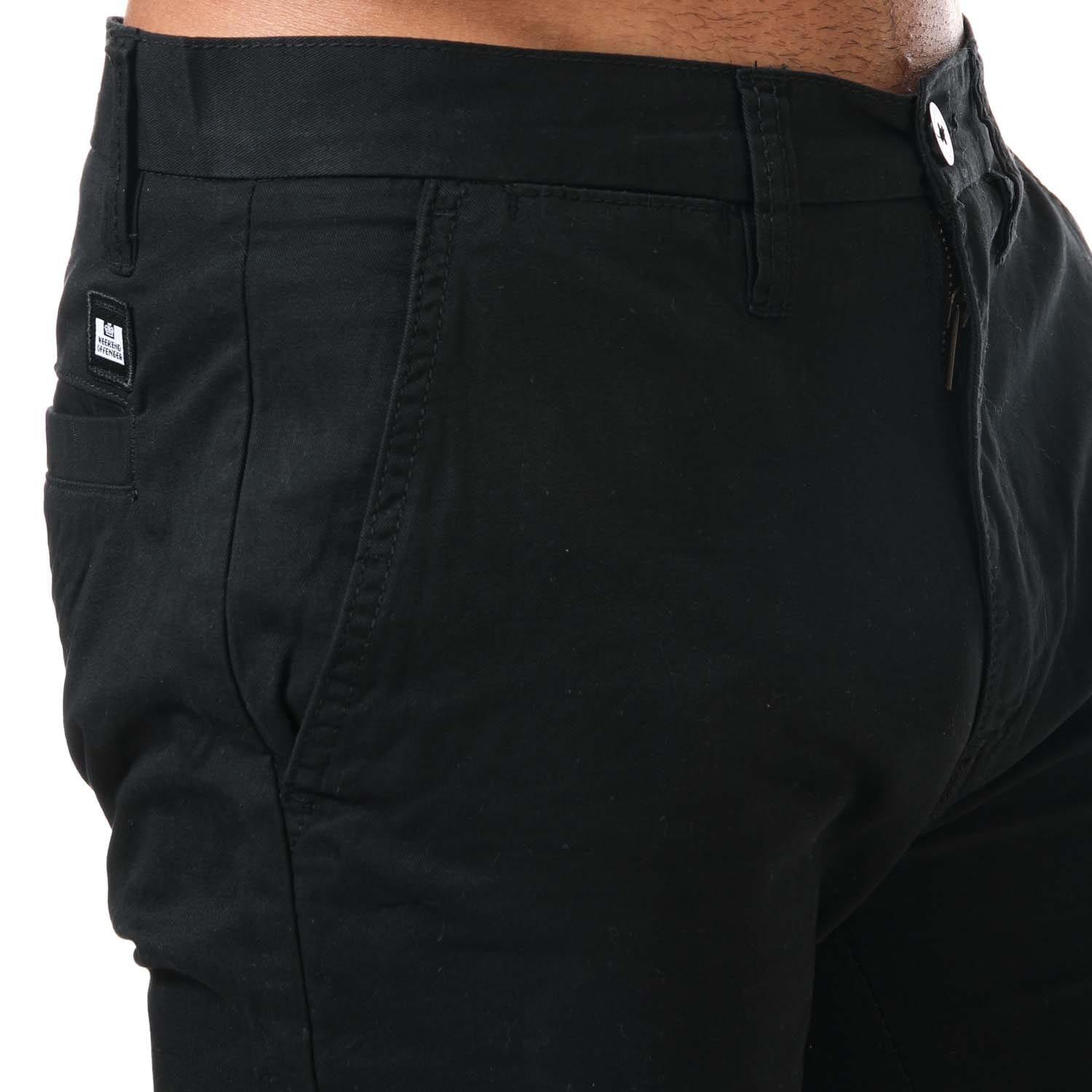 Black - Weekend Offender - Dillenger Cotton Twill Chino Shorts - 6
