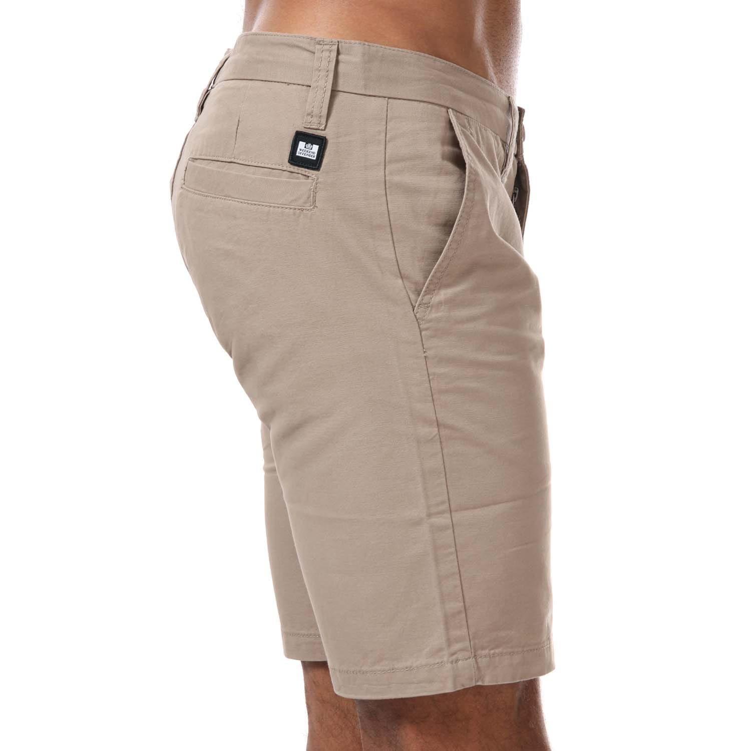 Stone - Weekend Offender - Dillenger Cotton Twill Chino Shorts - 4