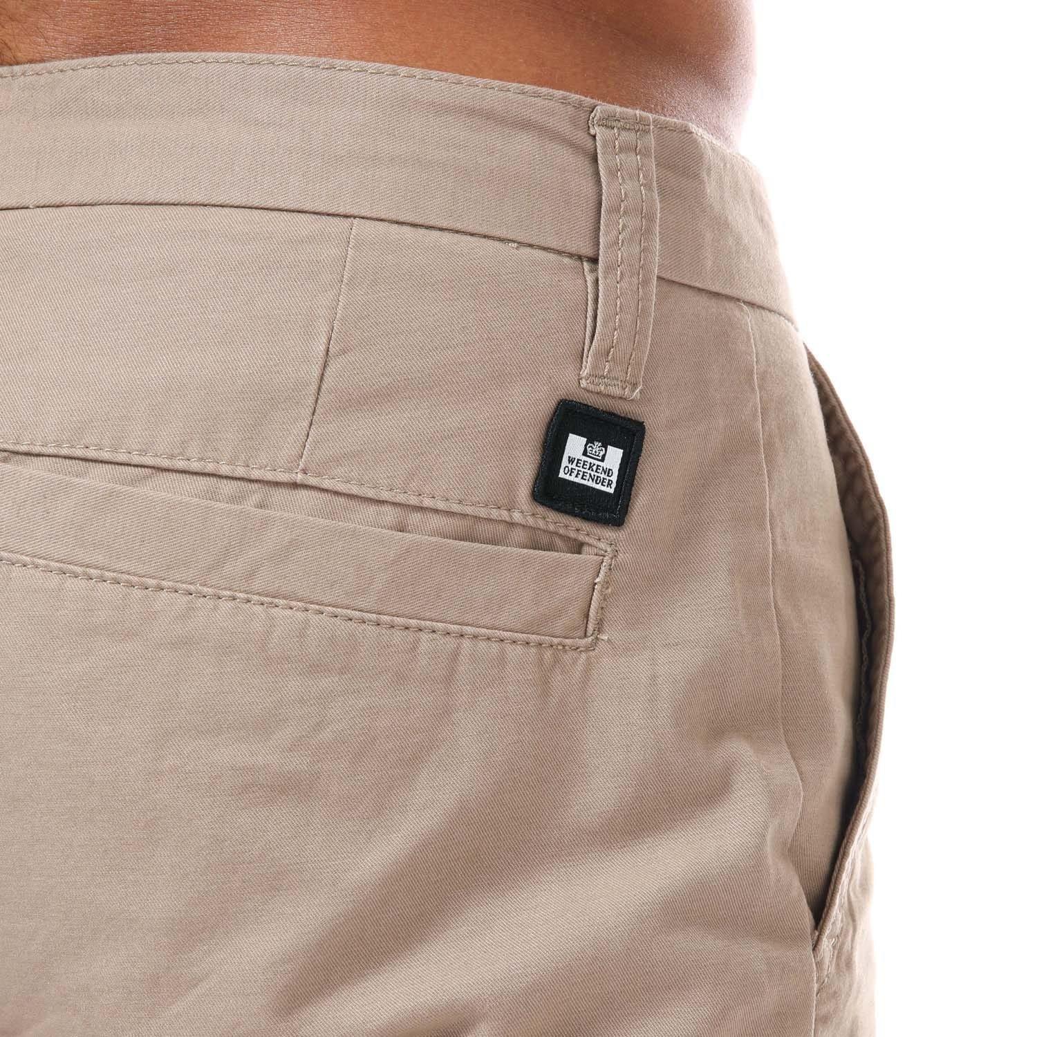 Stone - Weekend Offender - Dillenger Cotton Twill Chino Shorts - 6