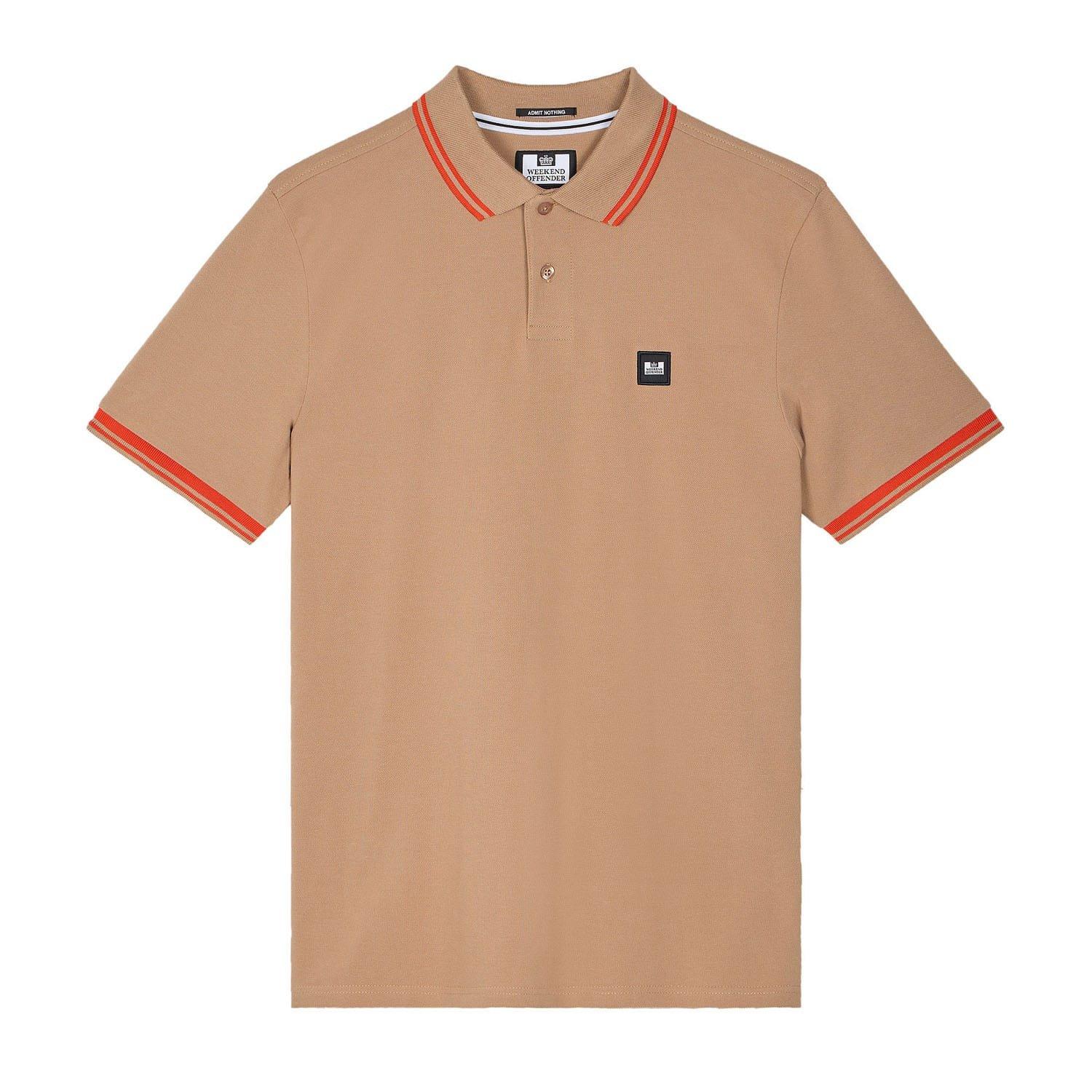 Cognac - Weekend Offender - Levanto Tipped Polo Shirt - 3