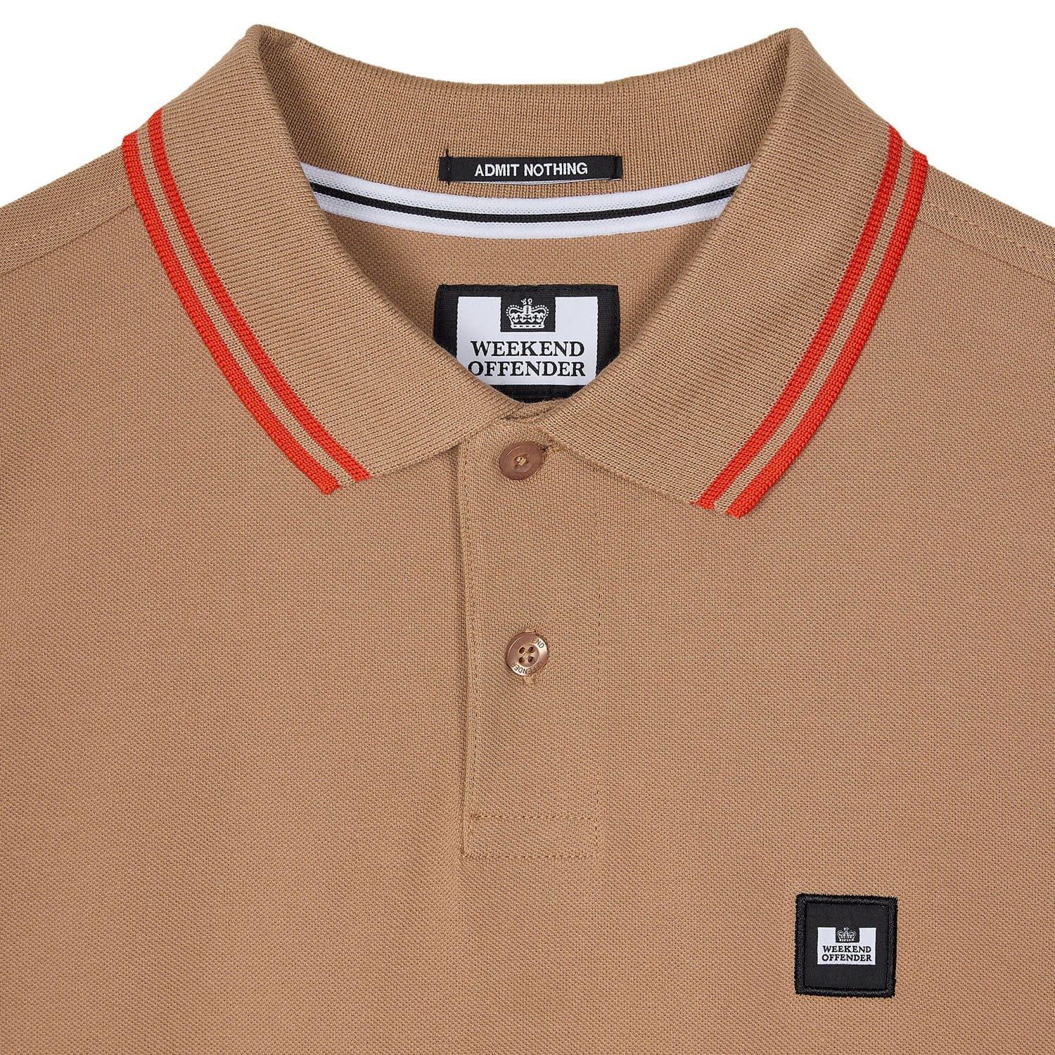 Cognac - Weekend Offender - Levanto Tipped Polo Shirt - 4