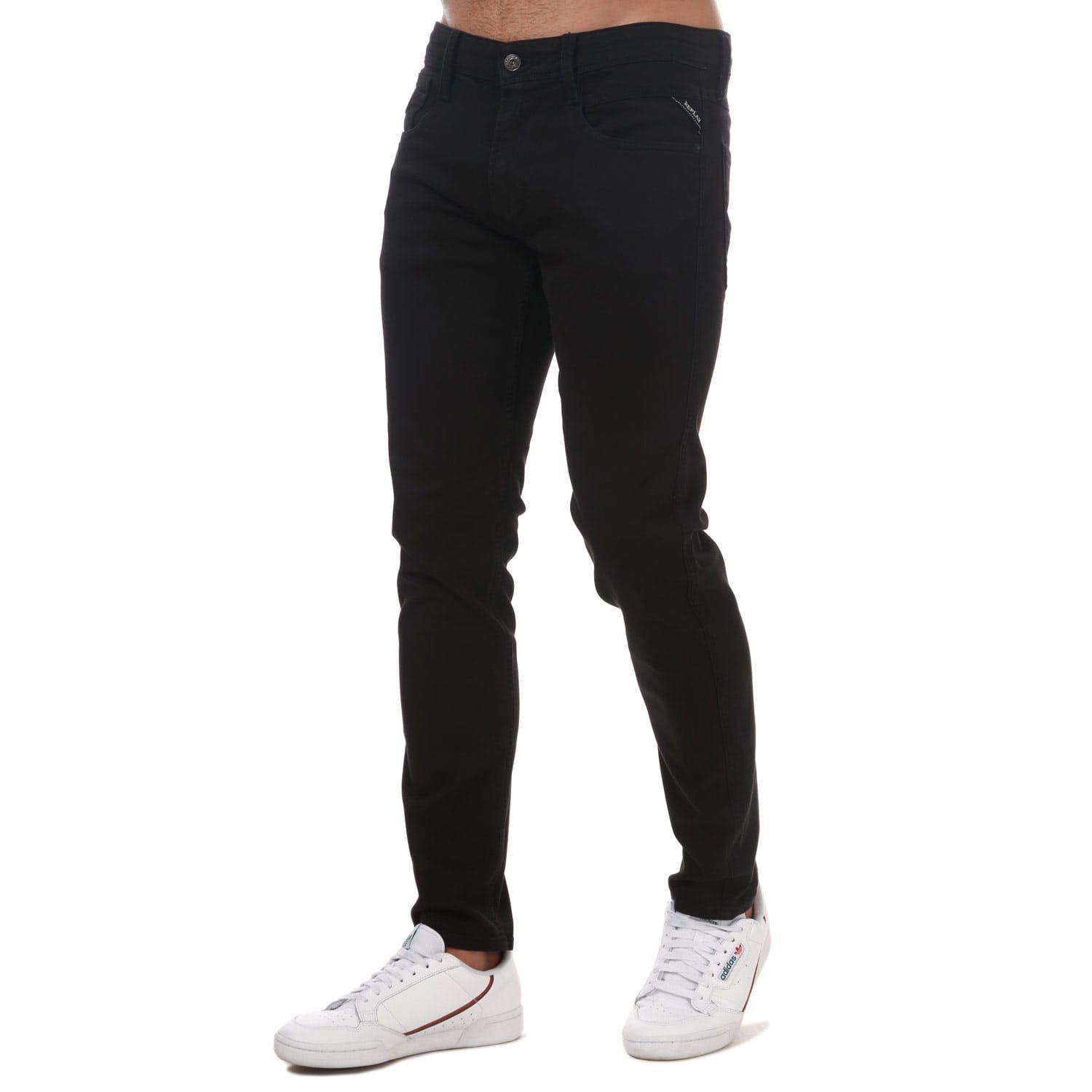 Black - Replay - Anbass Slim-Fit Jeans - 1