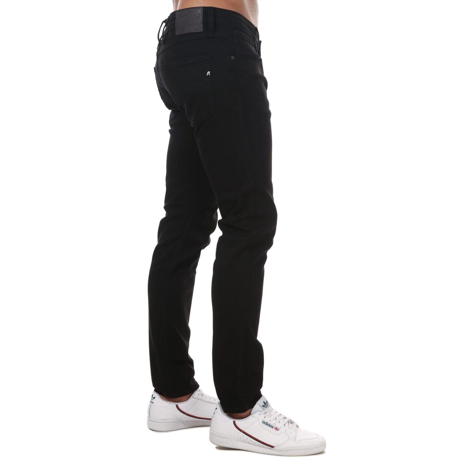 Black - Replay - Anbass Slim-Fit Jeans - 4