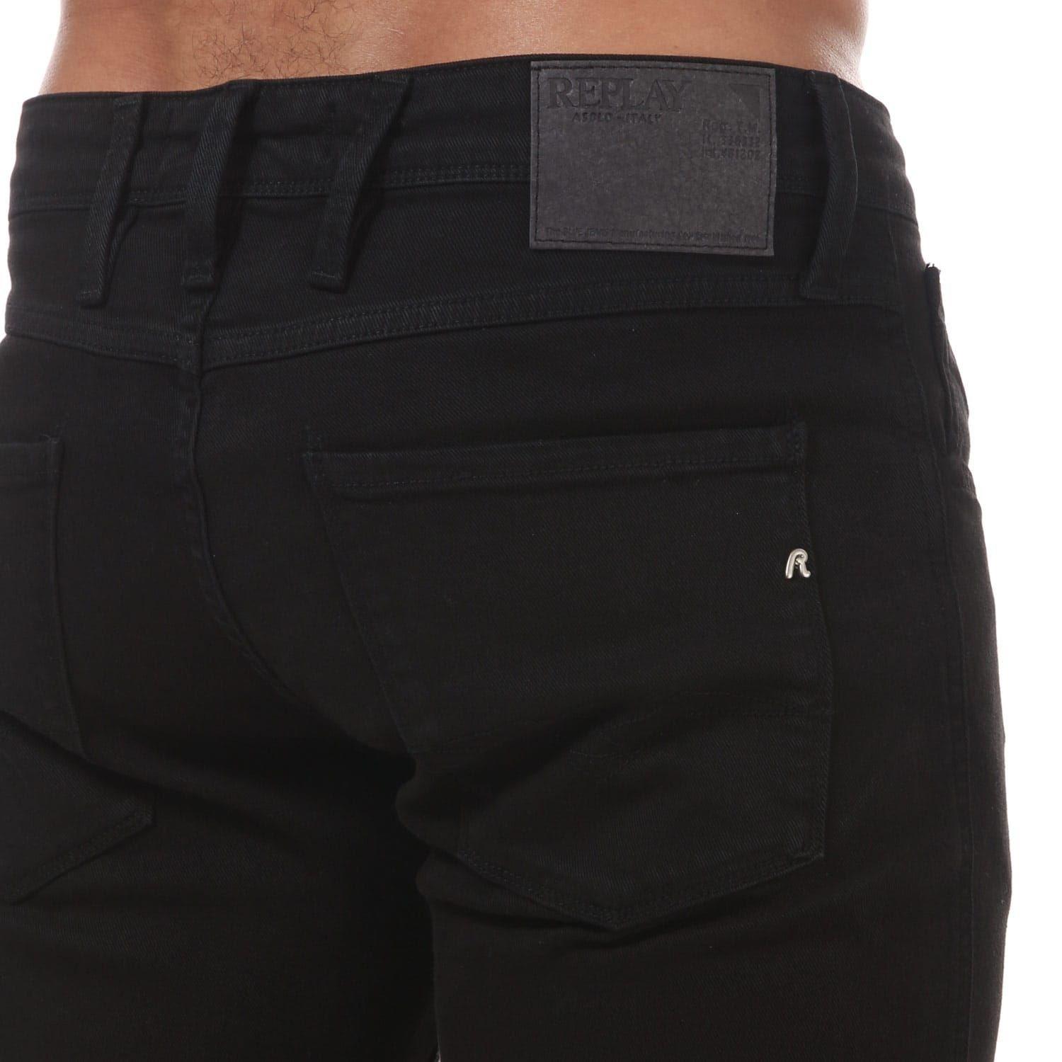 Black - Replay - Anbass Slim-Fit Jeans - 6