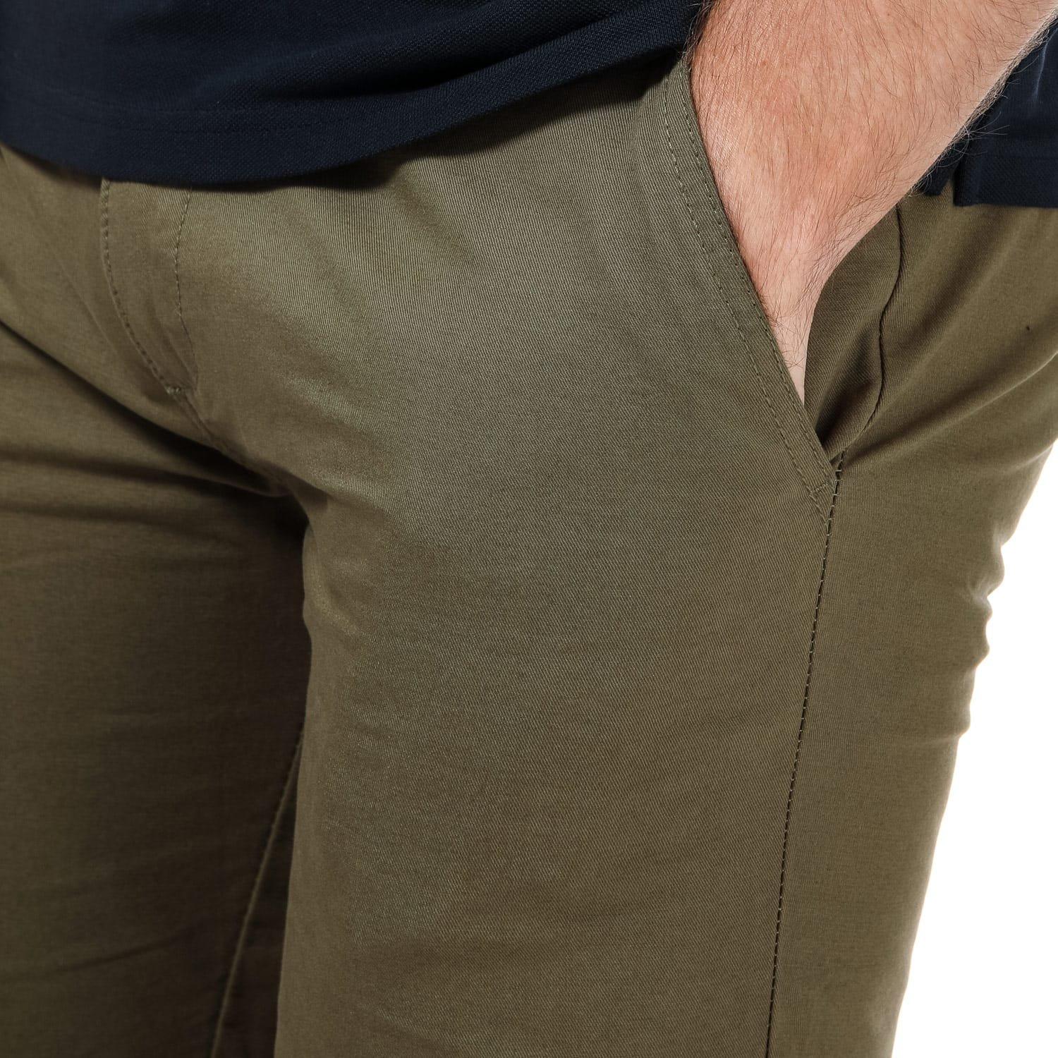 Khaki - Weekend Offender - Dillenger Cotton Twill Chino Shorts - 5