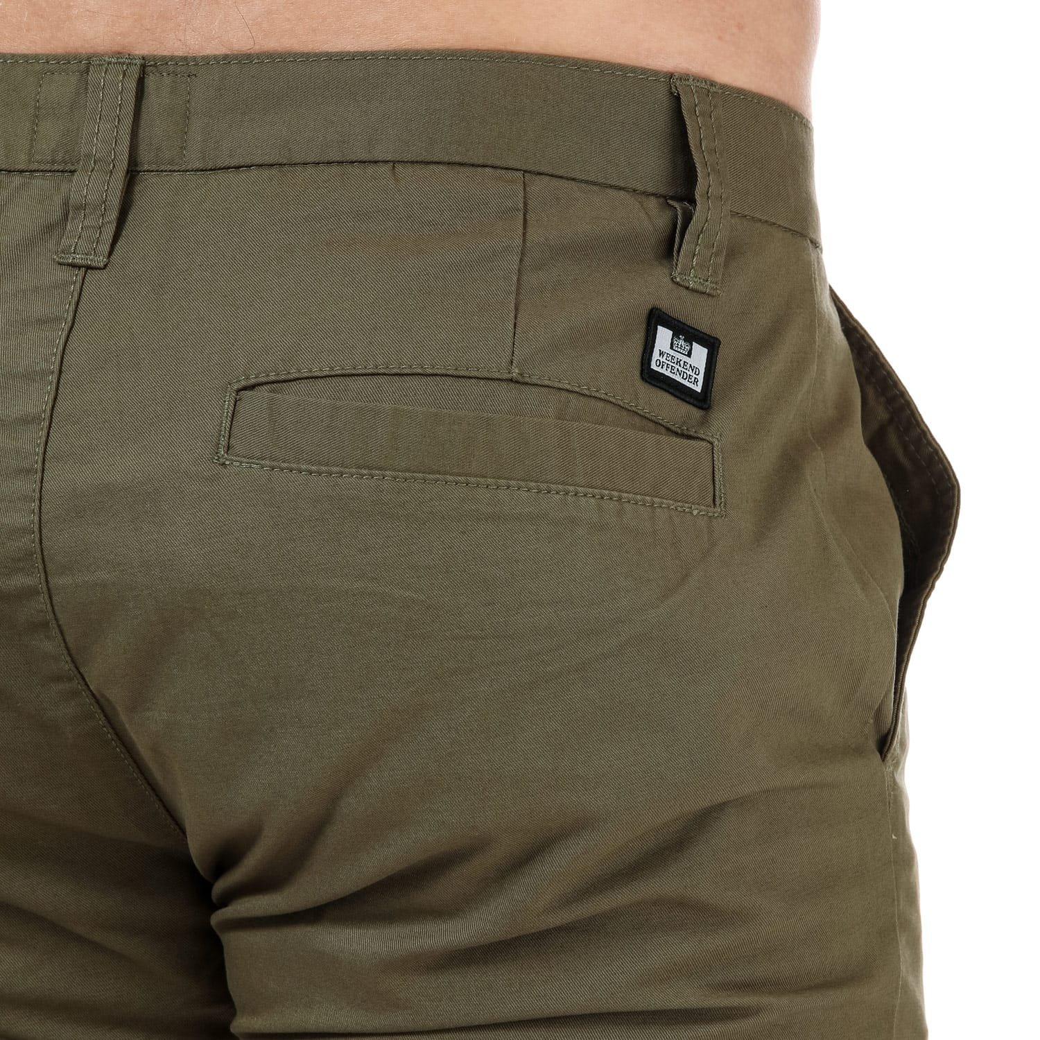 Khaki - Weekend Offender - Dillenger Cotton Twill Chino Shorts - 6
