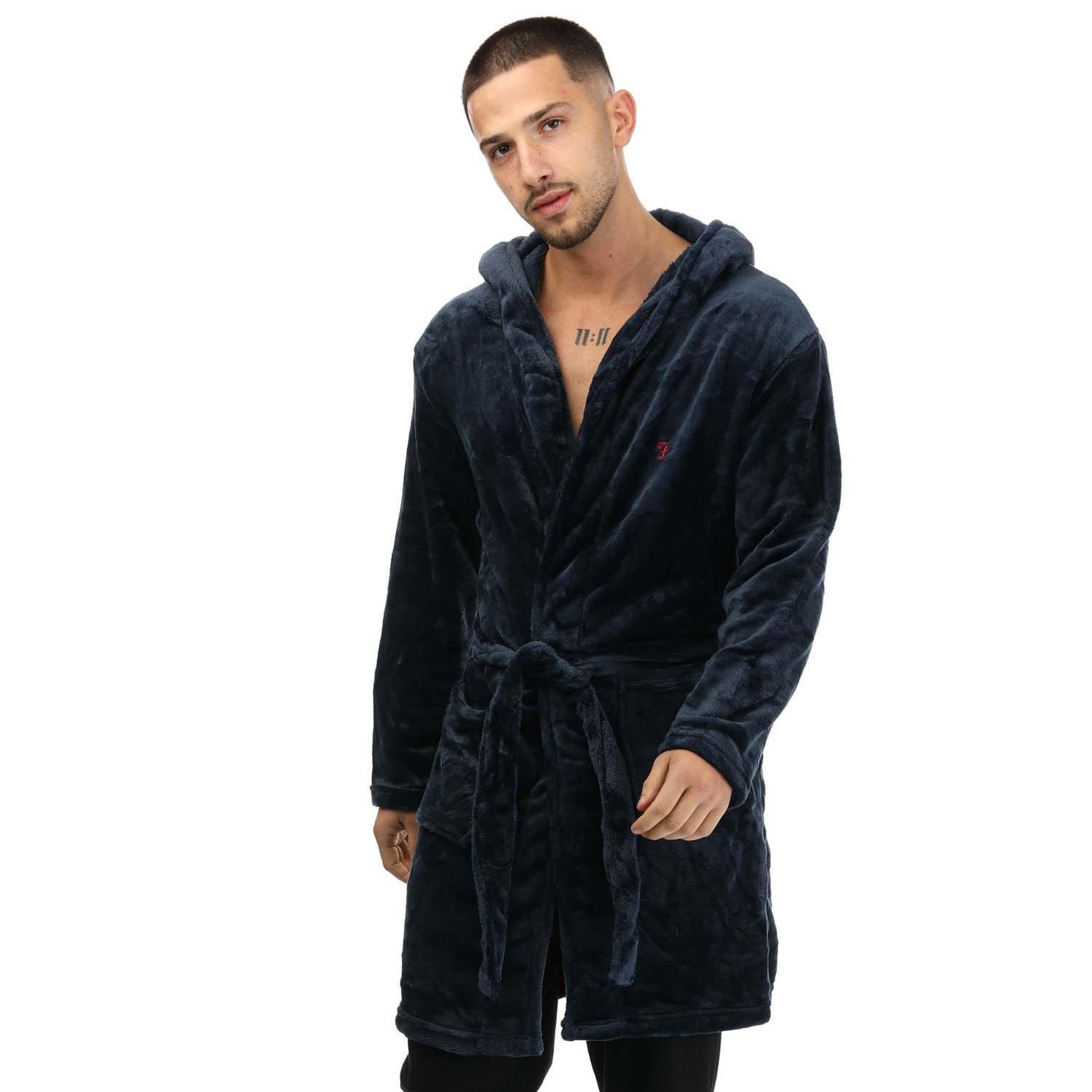 Navy - Farah - Frazier Dressing Gown - 1
