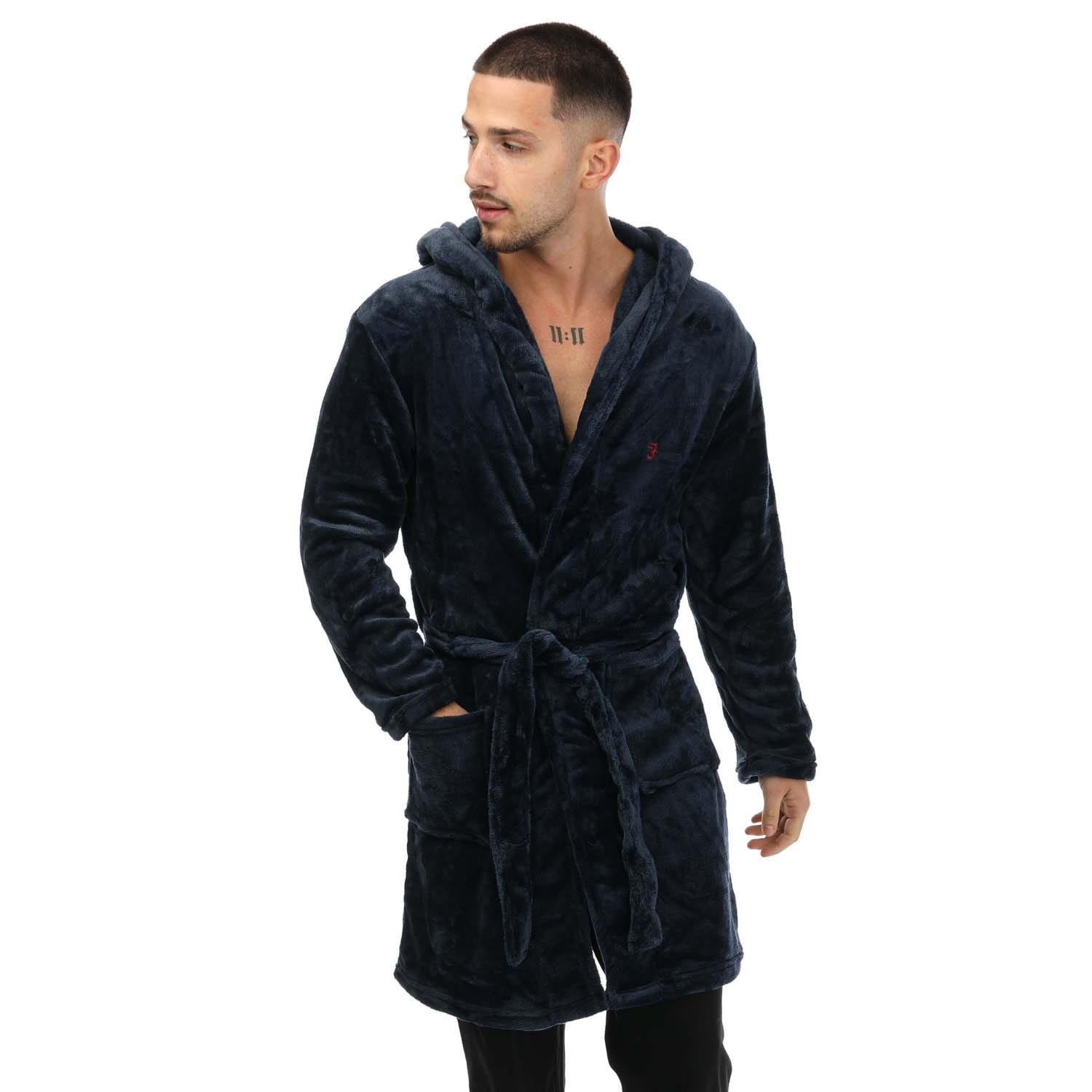 Navy - Farah - Frazier Dressing Gown - 3