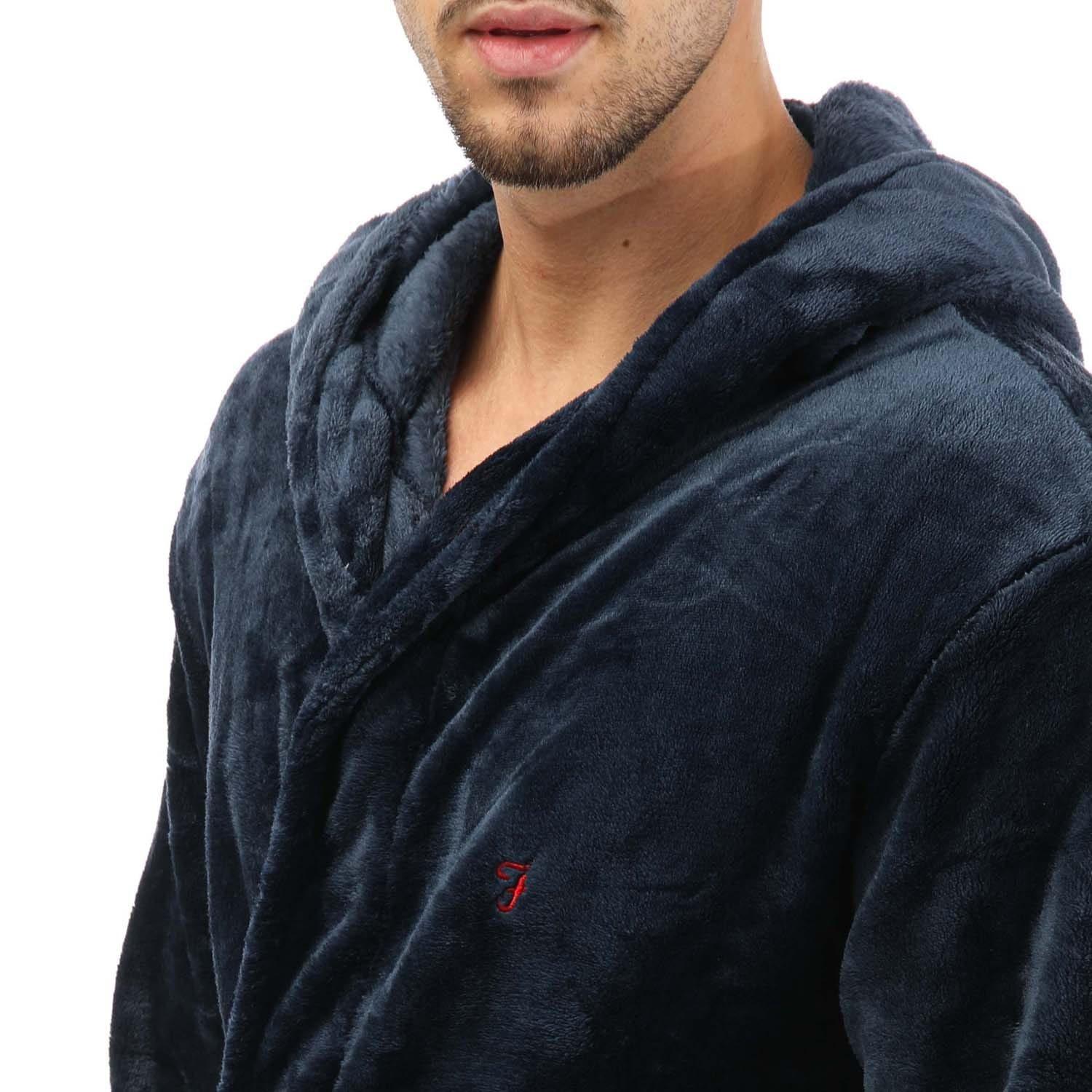 Navy - Farah - Frazier Dressing Gown - 5