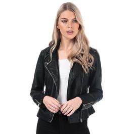 Only Gemma Faux Leather Biker Jacket