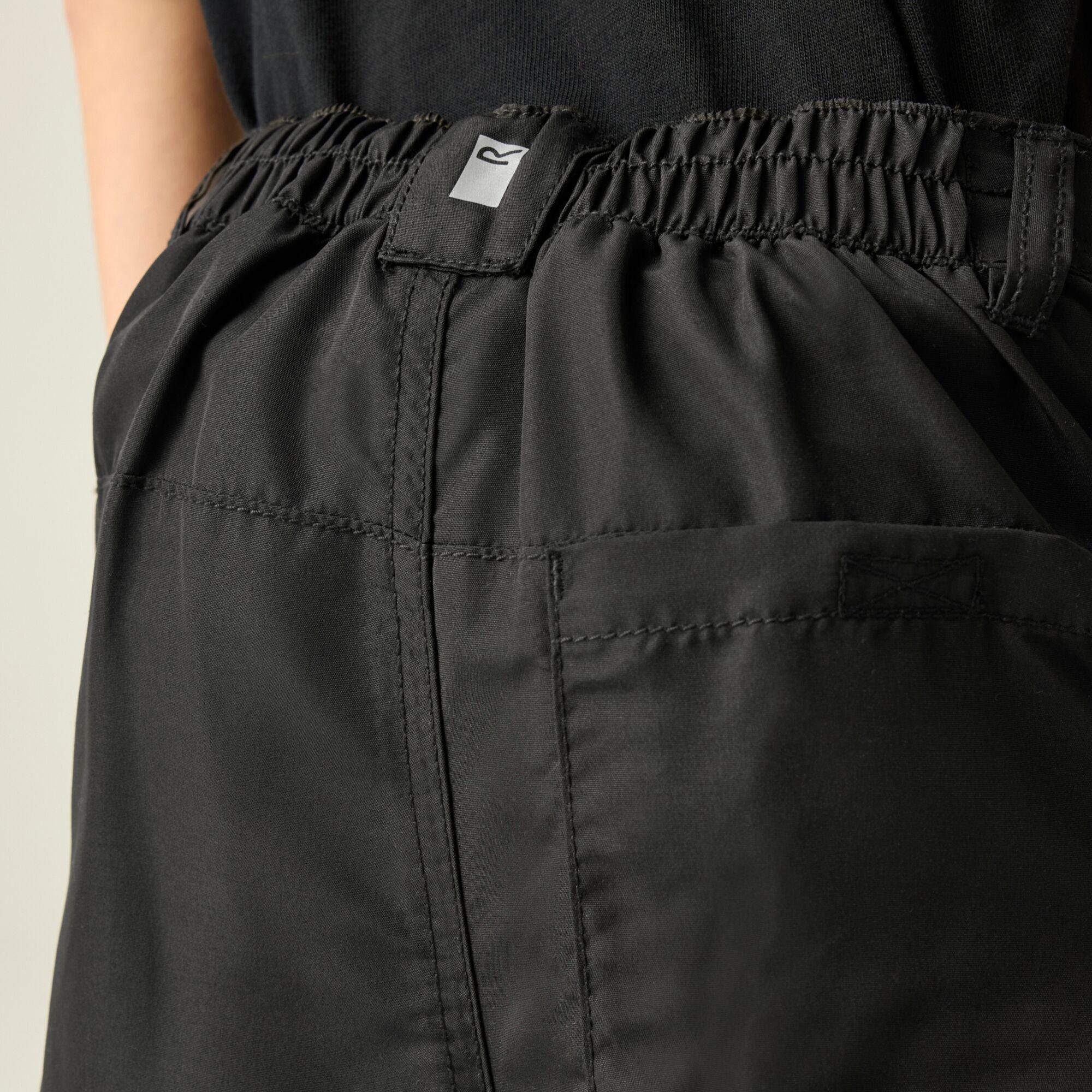 Black - Regatta - Kids Sorcer Zip Off III Quick-Drying Trousers - 5