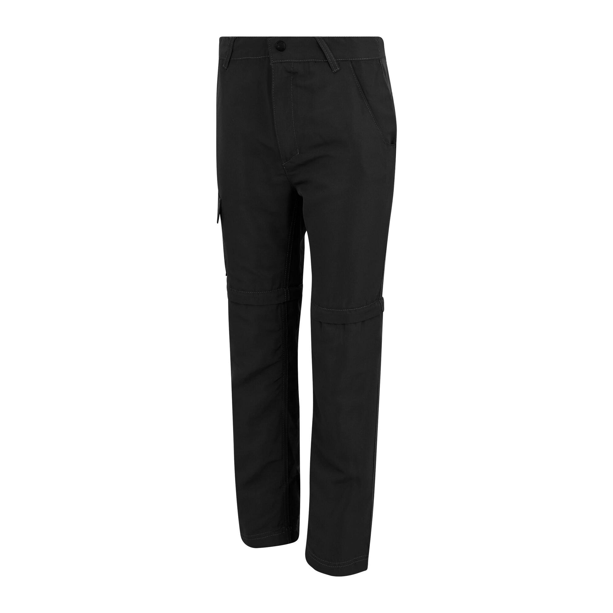 Black - Regatta - Kids Sorcer Zip Off III Quick-Drying Trousers - 9