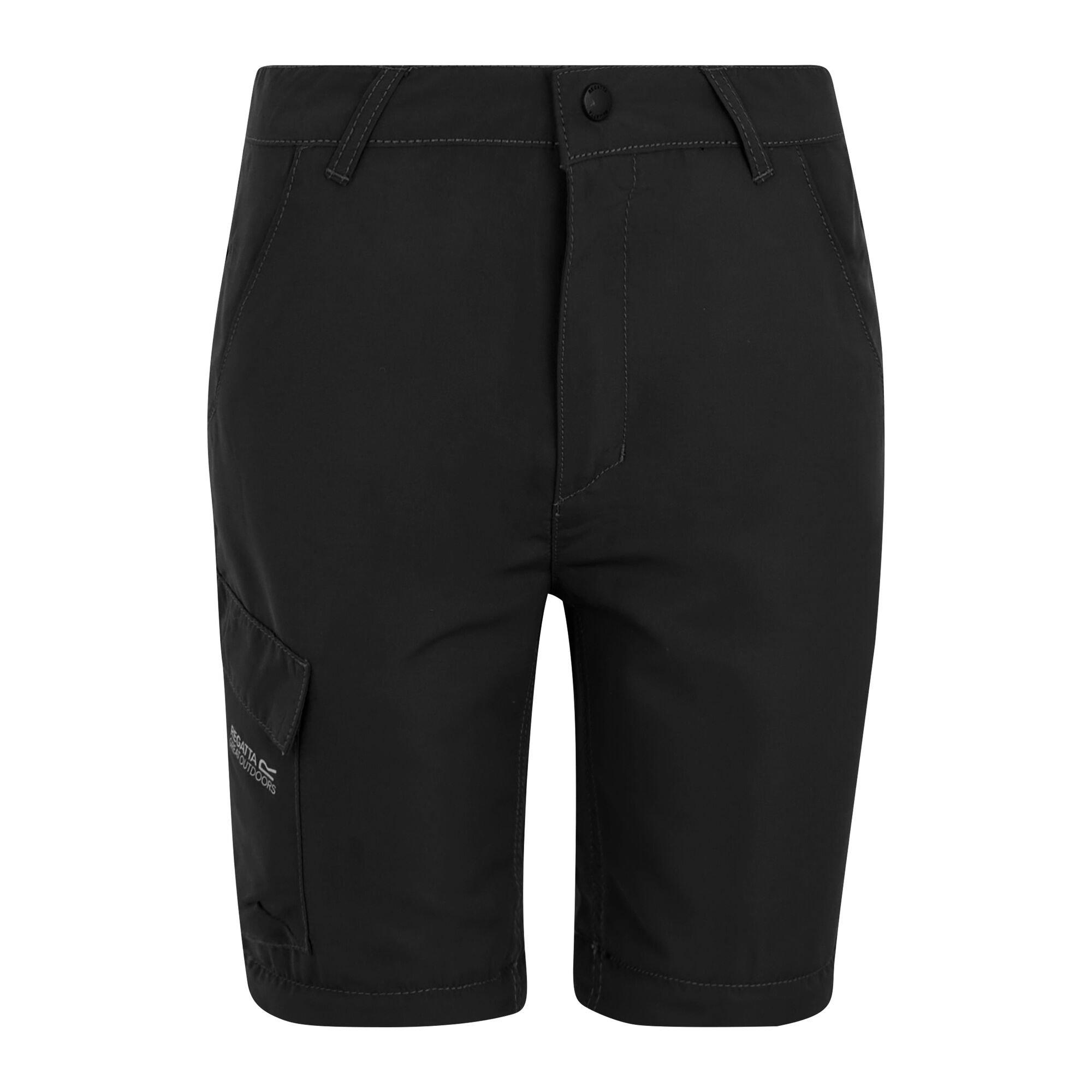 Black - Regatta - Kids Sorcer Zip Off III Quick-Drying Trousers - 10