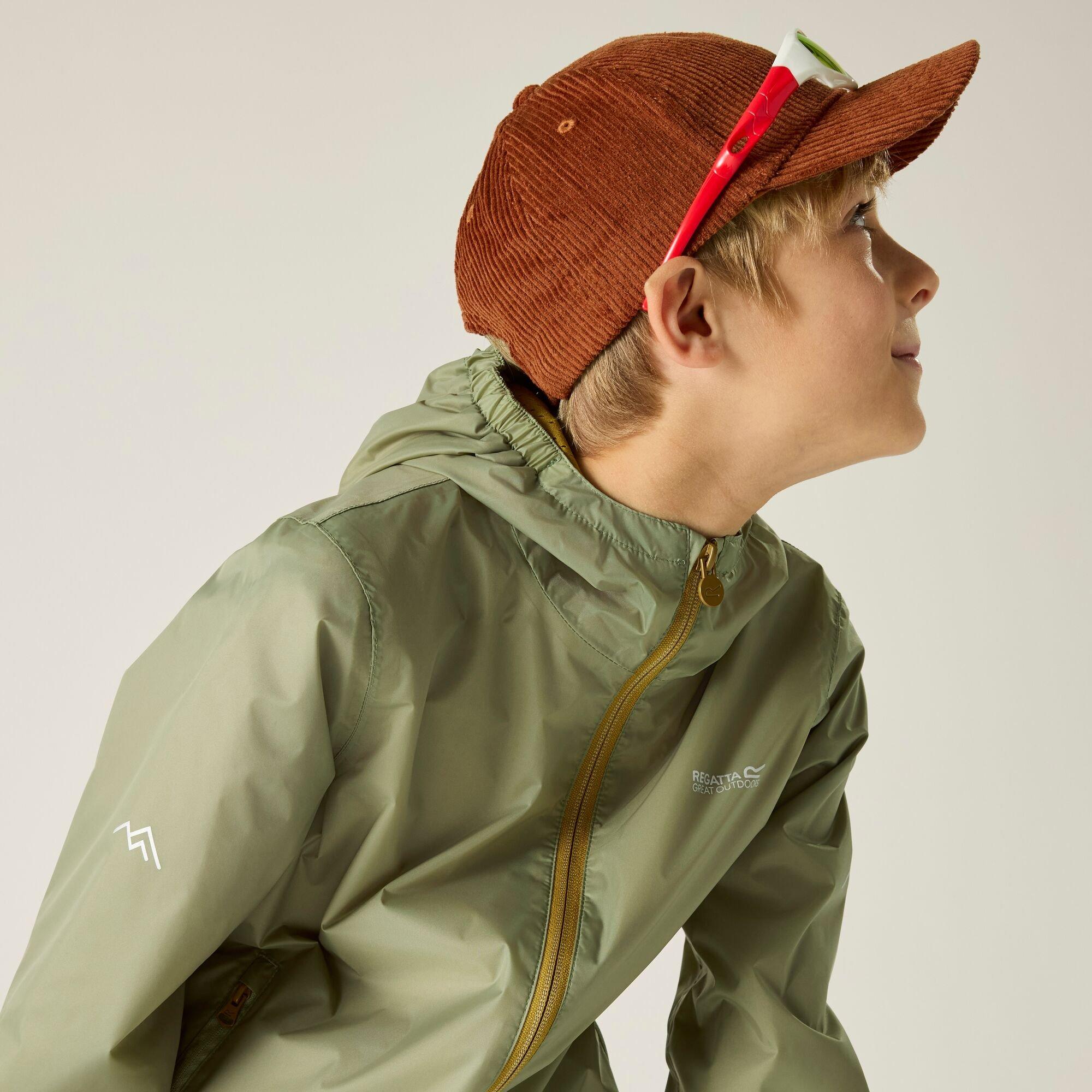 Light Sage - Regatta - Kids Lever Waterproof Isolite Jacket - 4