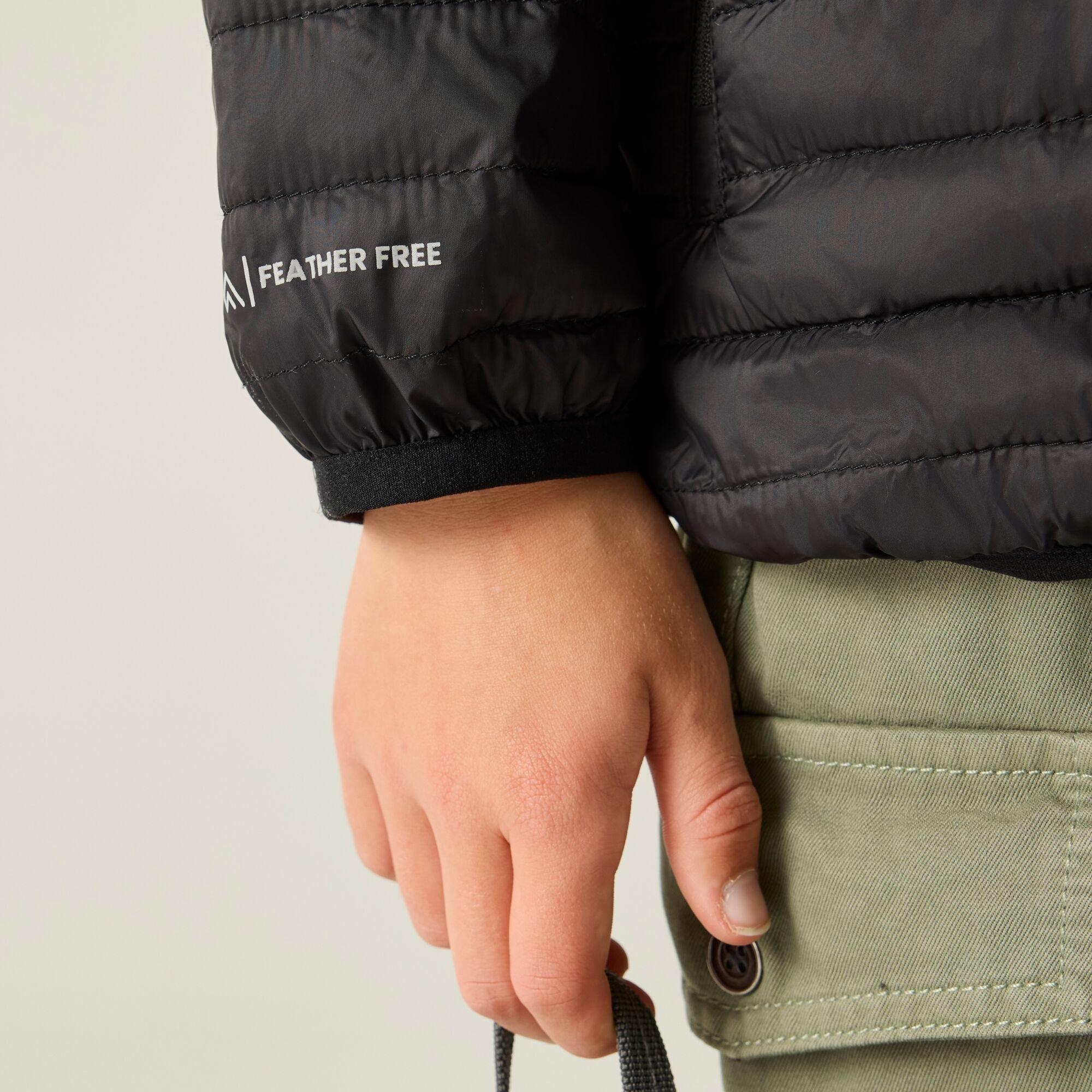 Black - Regatta - Kids Hooded Hillpack Water-Repellent  Jacket - 4