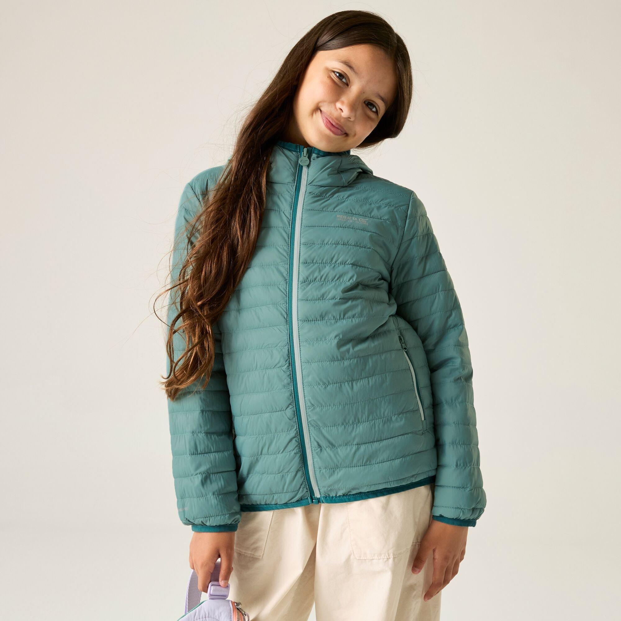 Regatta  Kids Kids Hooded Hillpack Water-Repellent Jacket - Ivy Moss - 13 Years