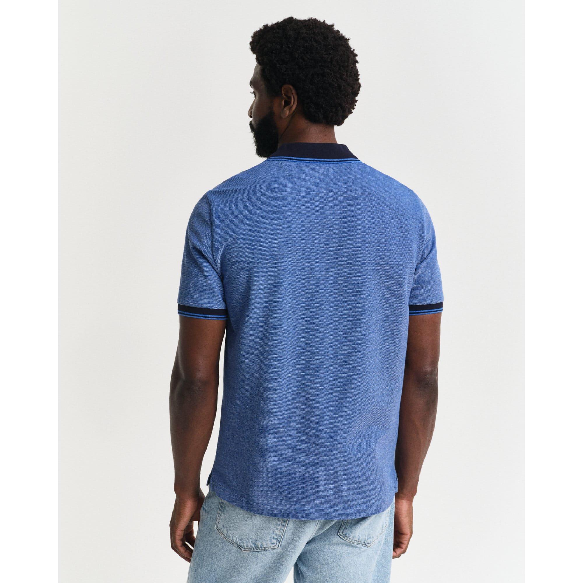 Blue - Gant - 4-Colour Oxford Piqu¿ Polo Shirt - 2