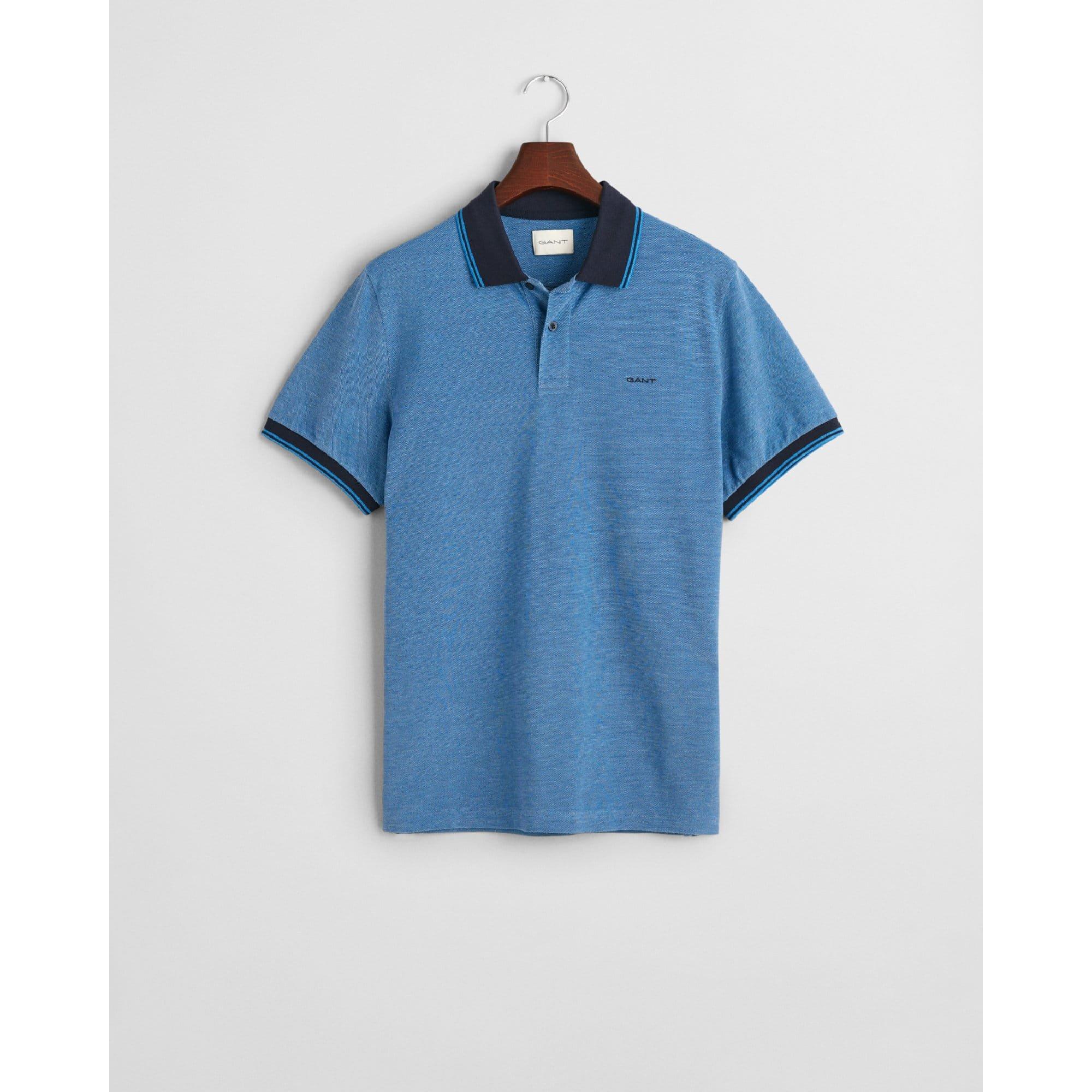 Blue - Gant - 4-Colour Oxford Piqu¿ Polo Shirt - 5