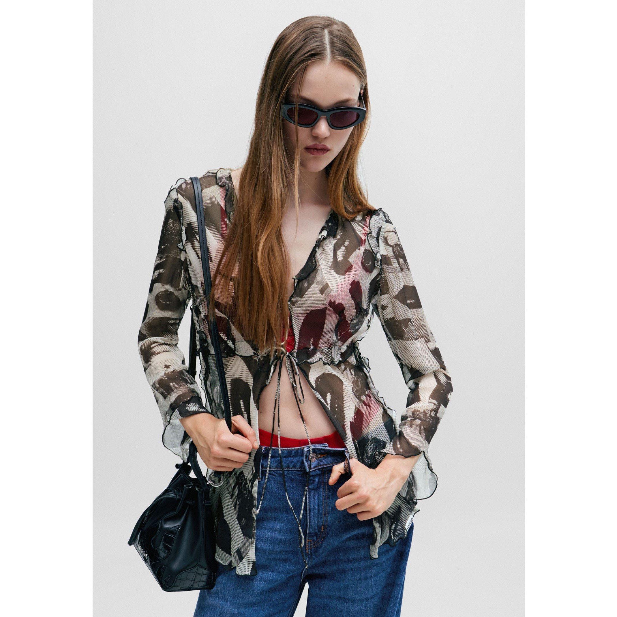 Multi Colour - Hugo - Etheria Regular-Fit Blouse - 3