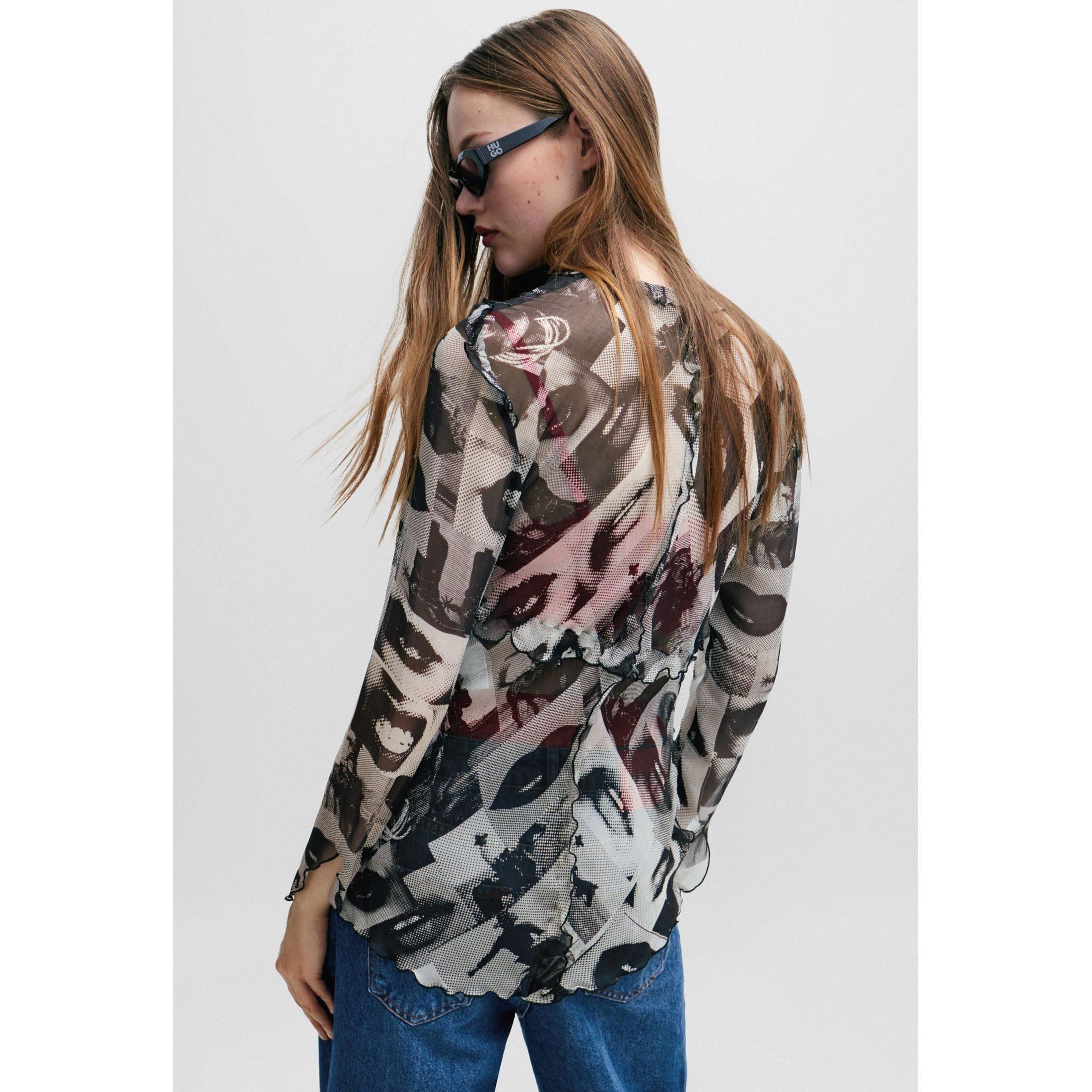 Multi Colour - Hugo - Etheria Regular-Fit Blouse - 4