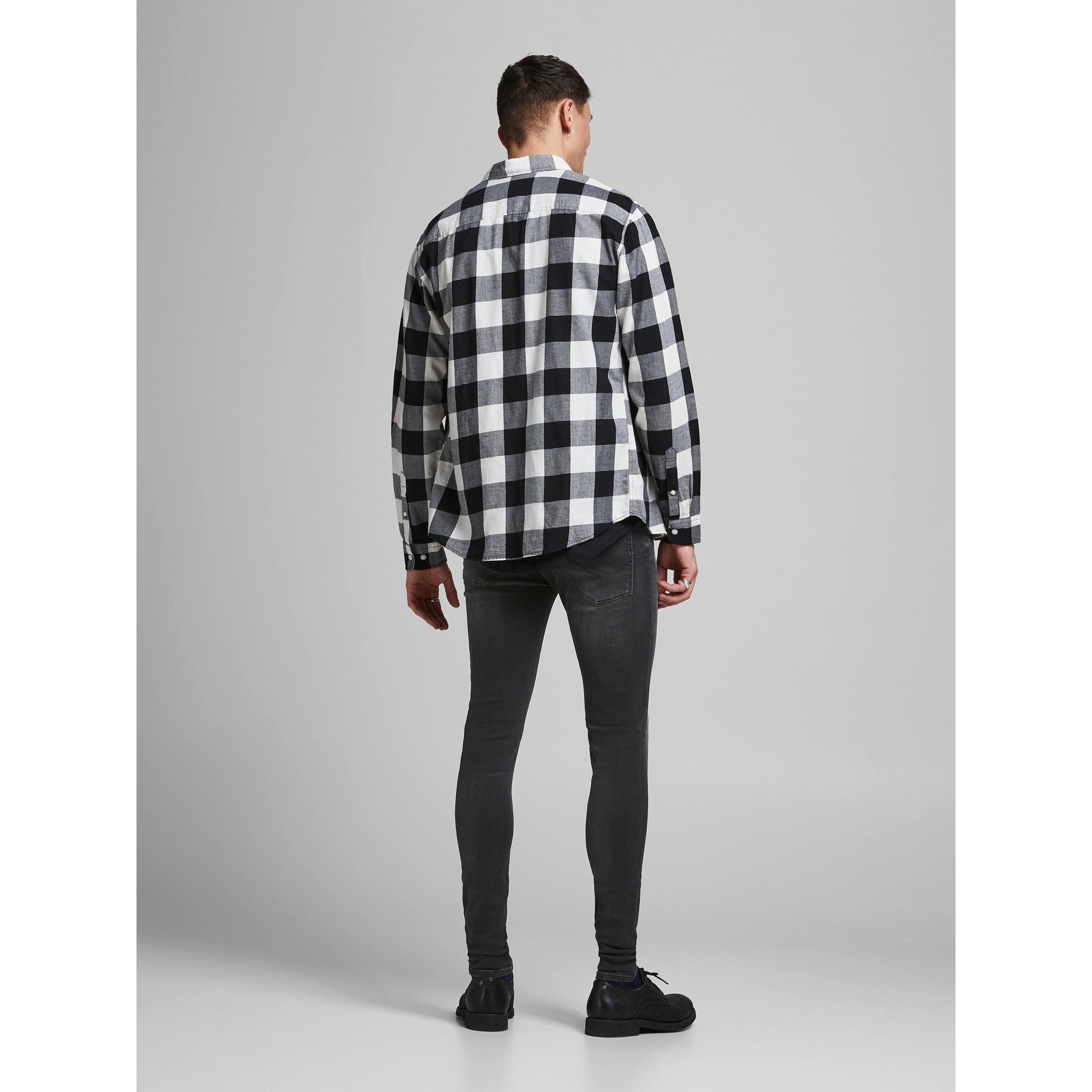 Black Denim - Jack and Jones - Spray On Super Skinny Jeans - 3