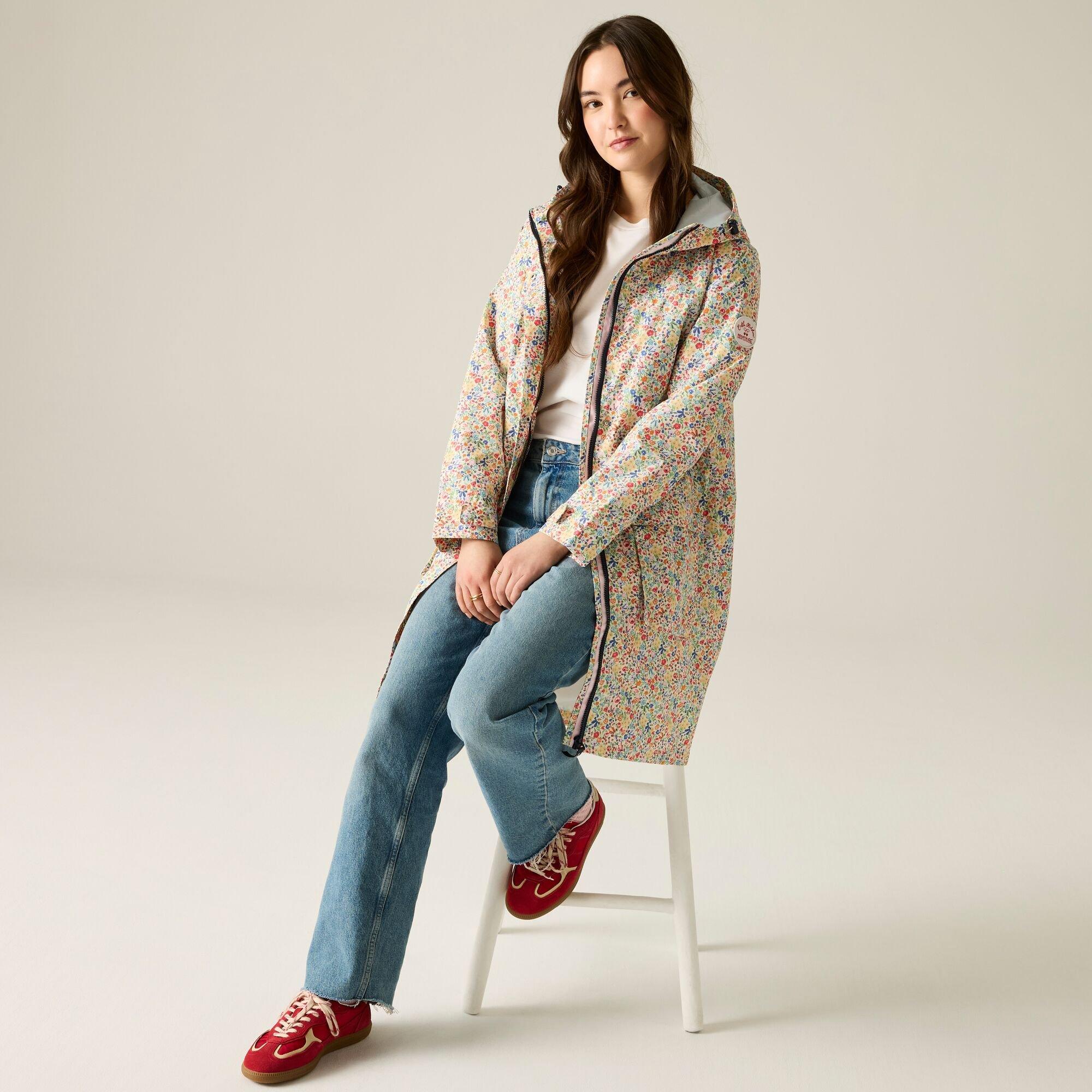 Cream Harmony D - Regatta - Womens Cath Kidston Long Waterproof Shell Jacket - 8