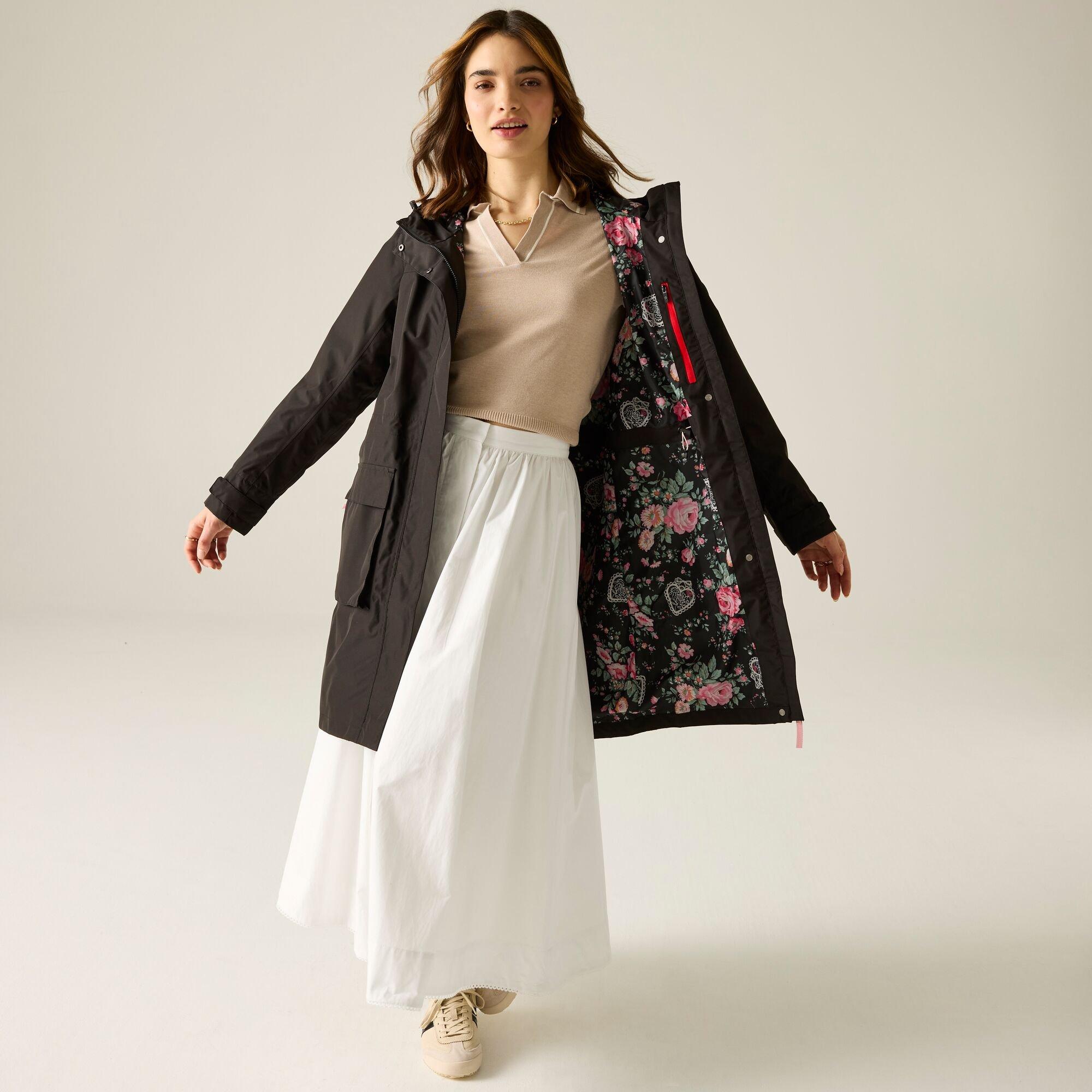яке Womens Cath Kidston Long Waterproof Shell